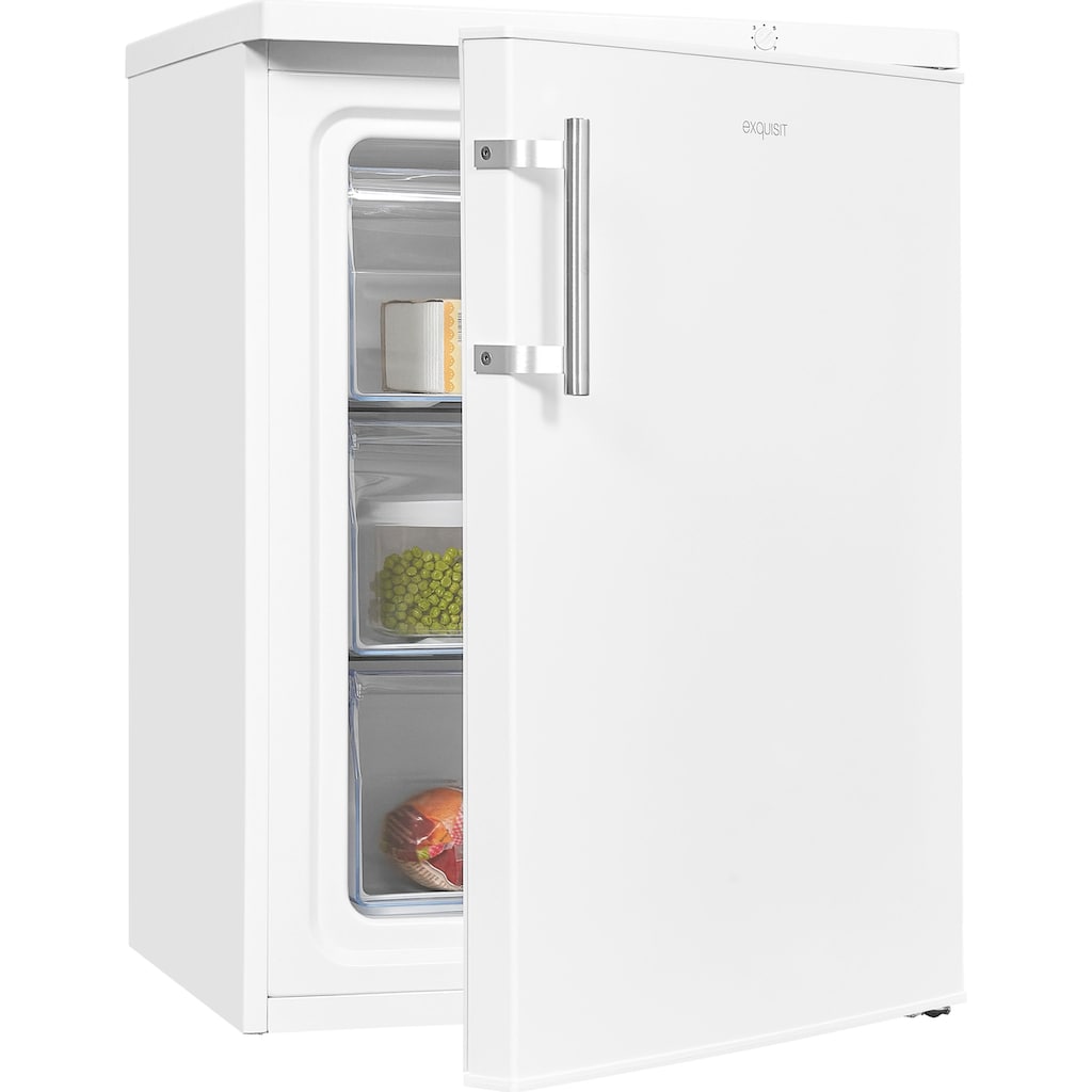 exquisit Gefrierschrank »GS18-H-170E weiss«, 85,0 cm hoch, 60,0 cm breit, 98 L Volumen, 4 Sterne Gefrieren