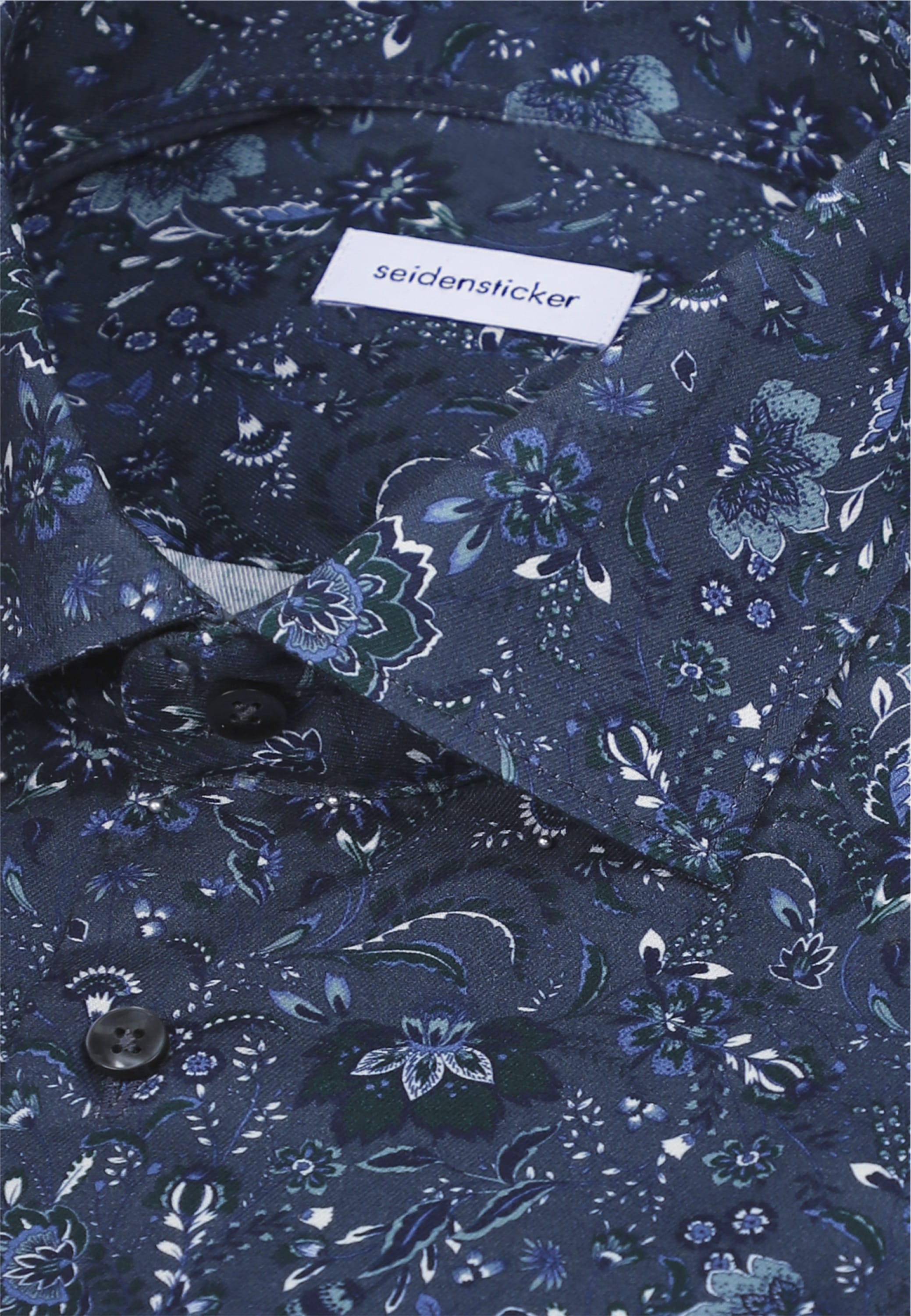 seidensticker Businesshemd »Schwarze Rose« Shaped 1/1 Kentkragen Druck