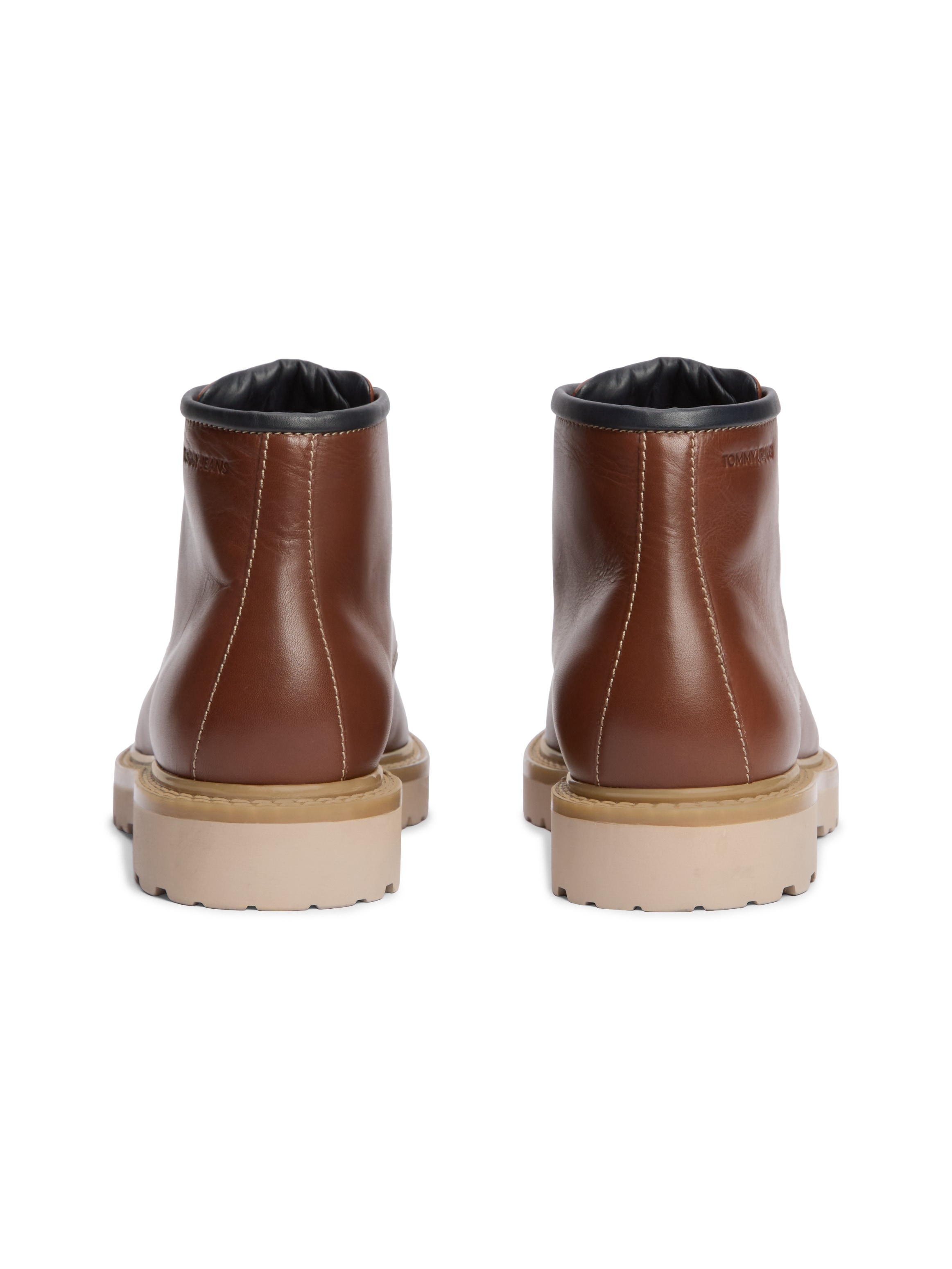 Tommy Jeans Schnürboots »ARCHIVE '01 AMERICAN LTH BOOT«  Blockabsatz, Schnürboots mit Logoschriftzug