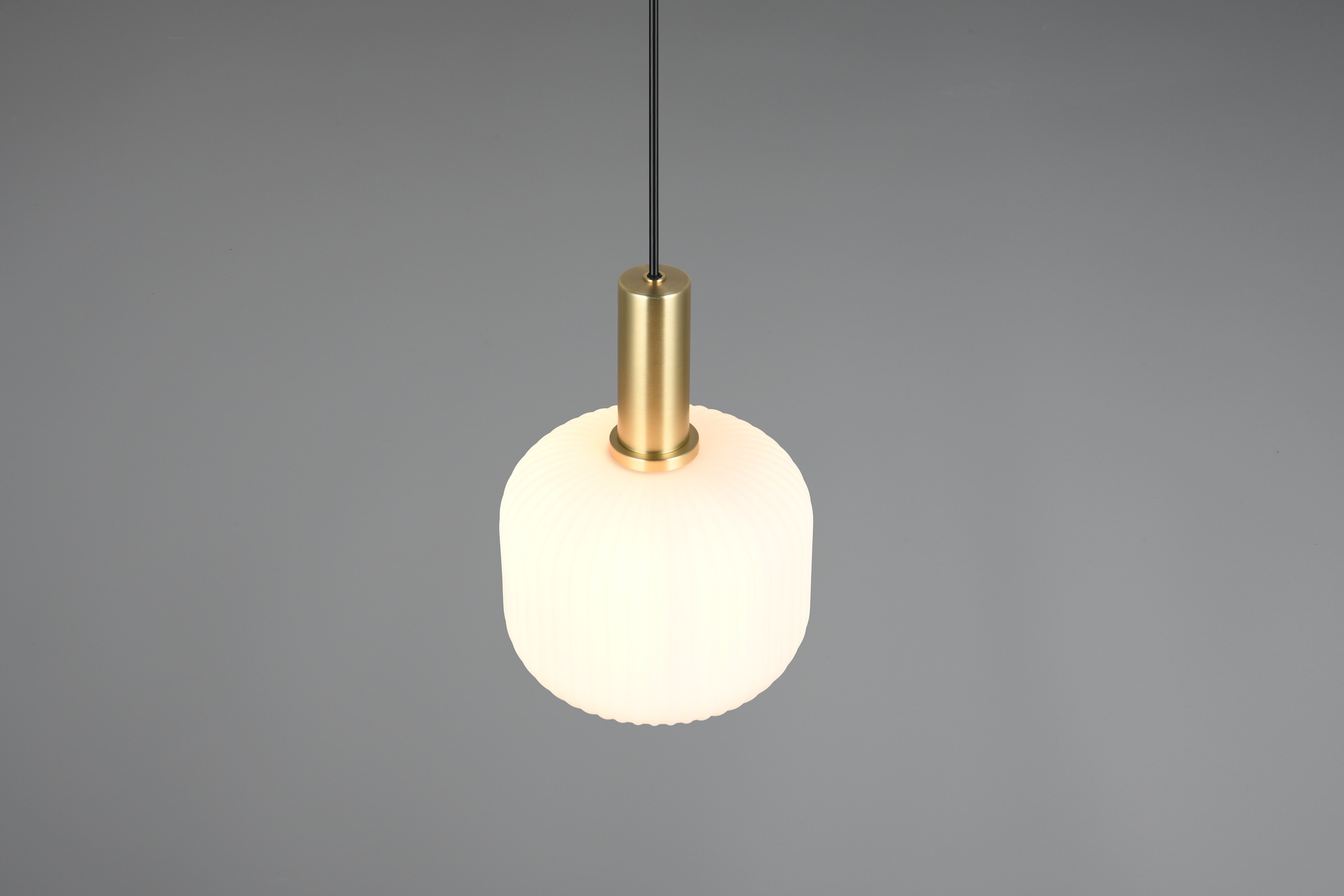 TRIO Leuchten Pendelleuchte »DIVA, E27 Hängelampe 1-flammig mit Glasschirm, exkl 1xE27 max 10W« E27 1 Stk. warmweiß - kaltweiß höhenverstellbar bis max 150cm, Ø 20cm, Hängeleuchte Wohnzimmer Küche