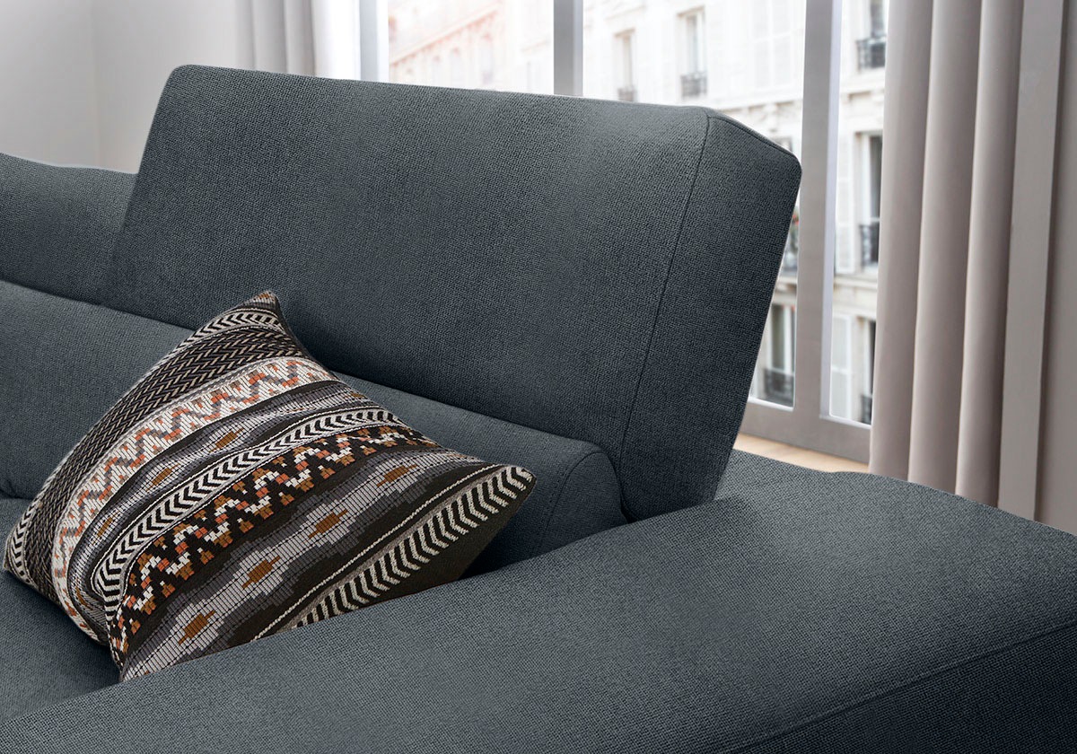 W.SCHILLIG Ecksofa »piedroo, Designsofa mit tollem Sitzkomfort, bequem und elegant, L-Form«, Kopfteilverstellung, wahlweise mit Sitztiefenverstellung, Breite 343cm