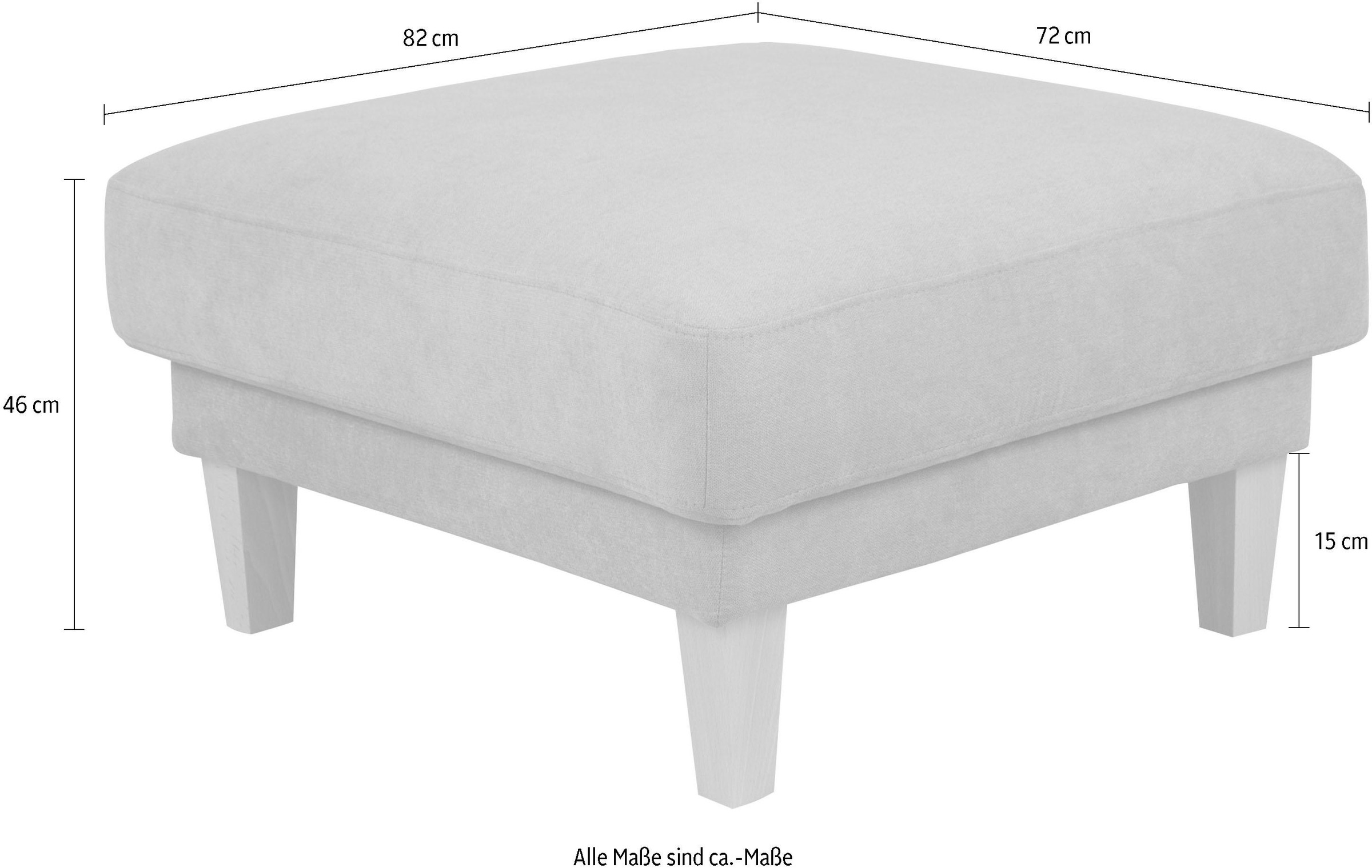 Home affaire Polsterhocker »TRIPLO passend zur Serie, Maße B/T/H: 82/72/46 cm«, mit Wellenunterfederung, in hochwertiger Verarbeitung
