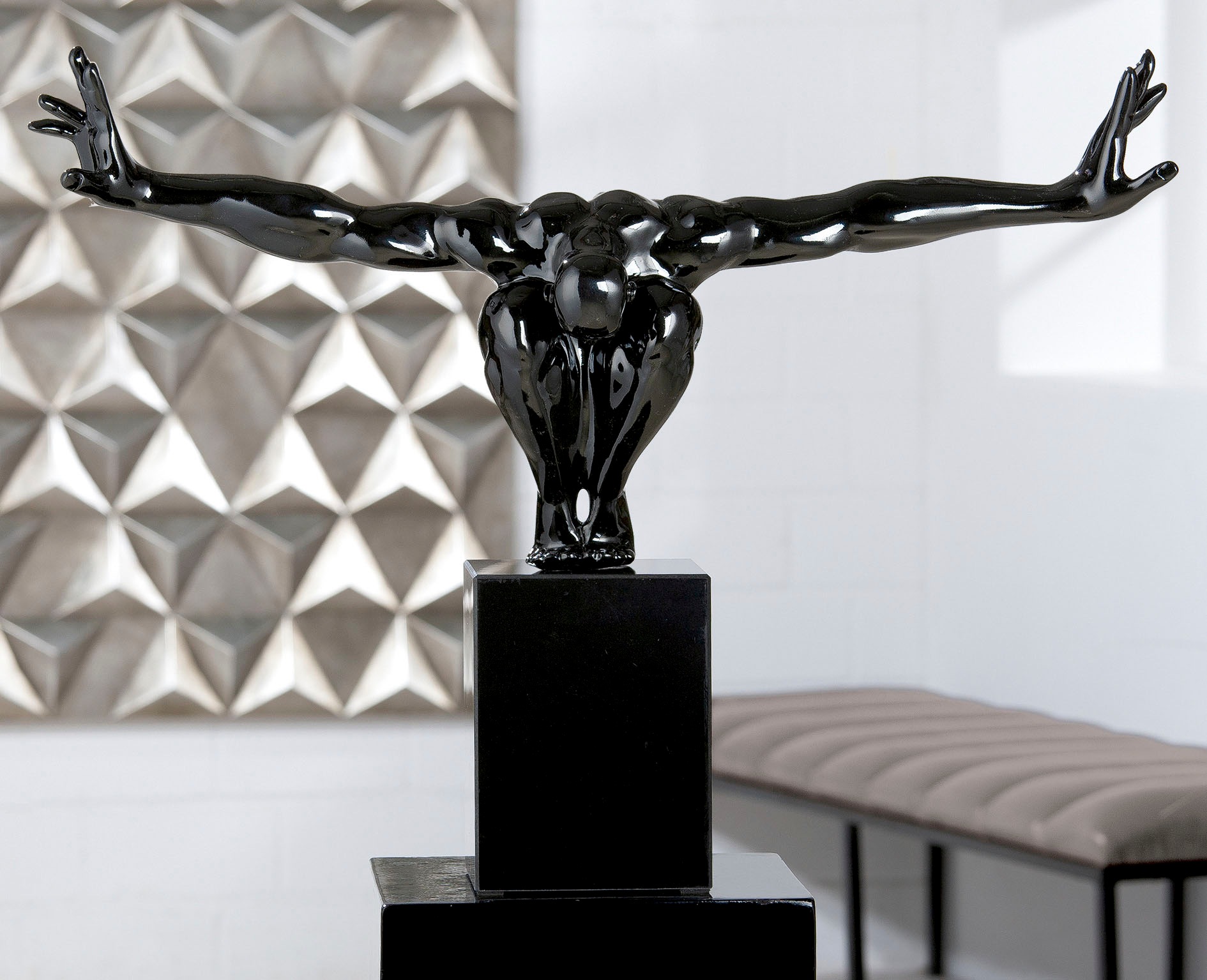 Casablanca by Gilde Skulptur »Skulptur Marmorsäule bequem auf Cliffhanger«, bestellen