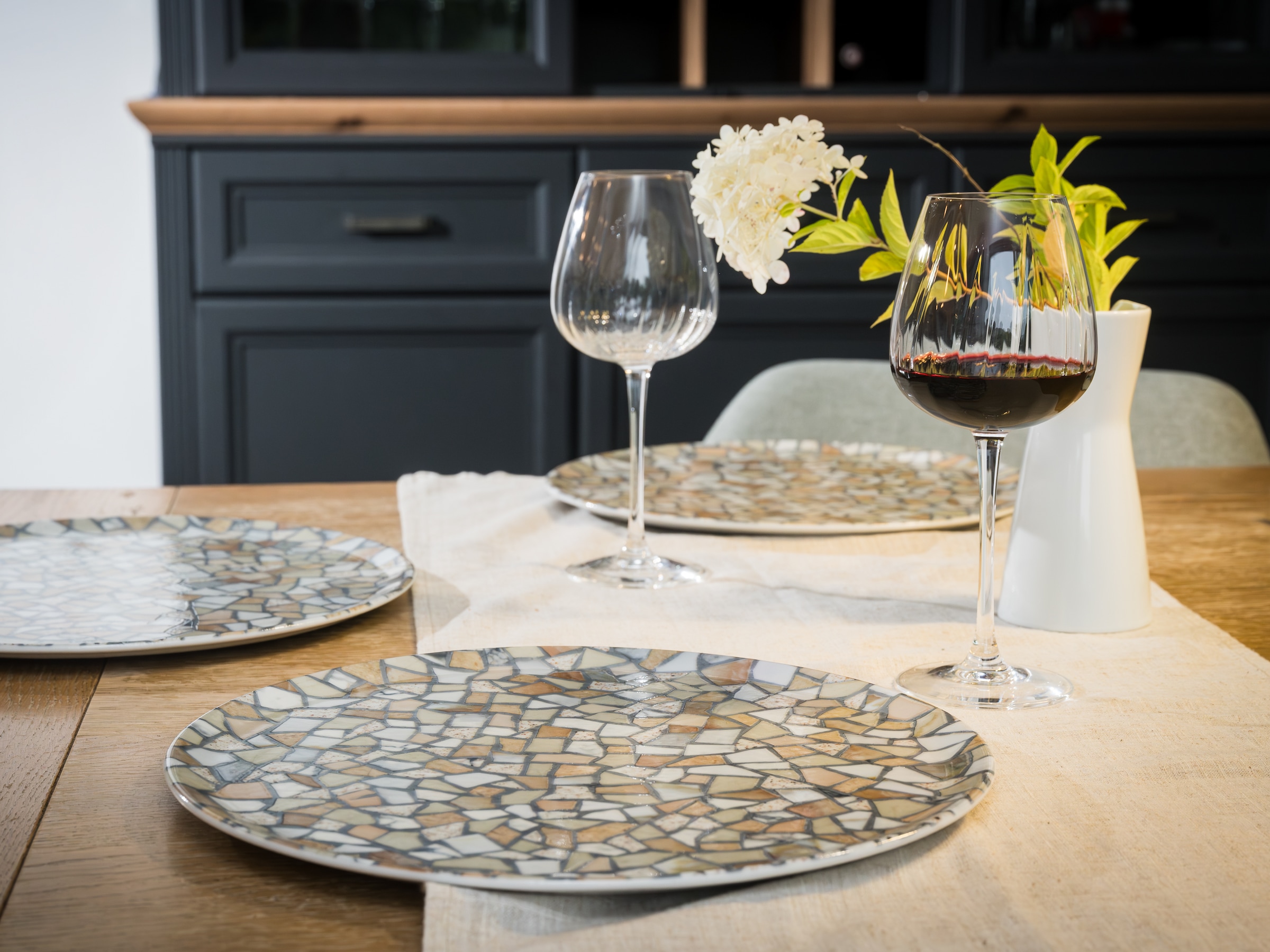 CreaTable Pizzateller »Stone Collection Siena, Teller Set, 4-tlg.« Italienische Eleganz, Vielseitig einsetzbar