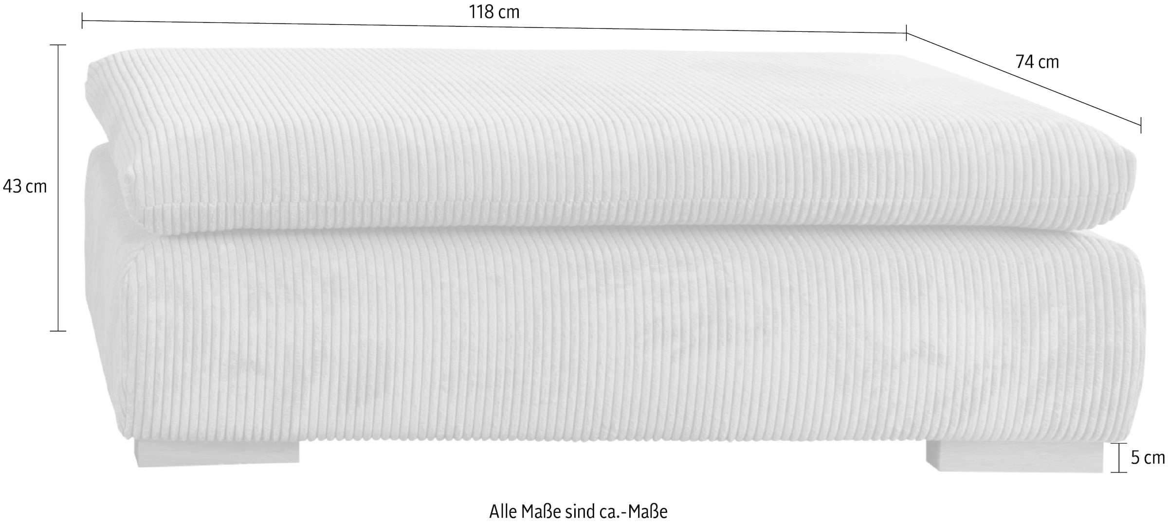 Home affaire Polsterhocker »Cara Mia«, aus Cord-Bezug