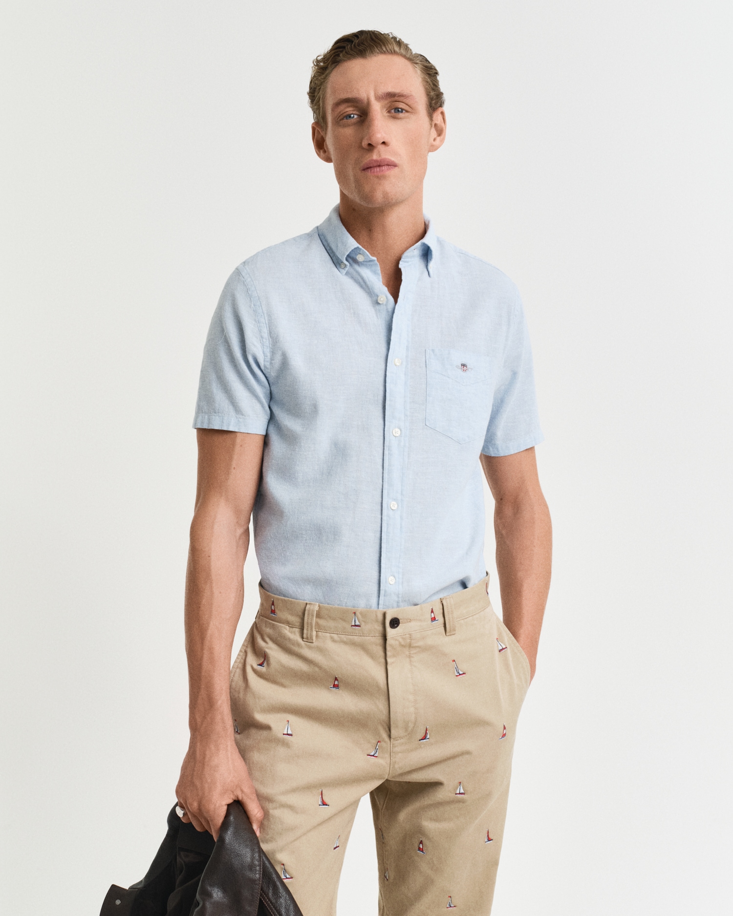 Gant Kurzarmhemd »REG COTTON LINEN SS SHIRT«