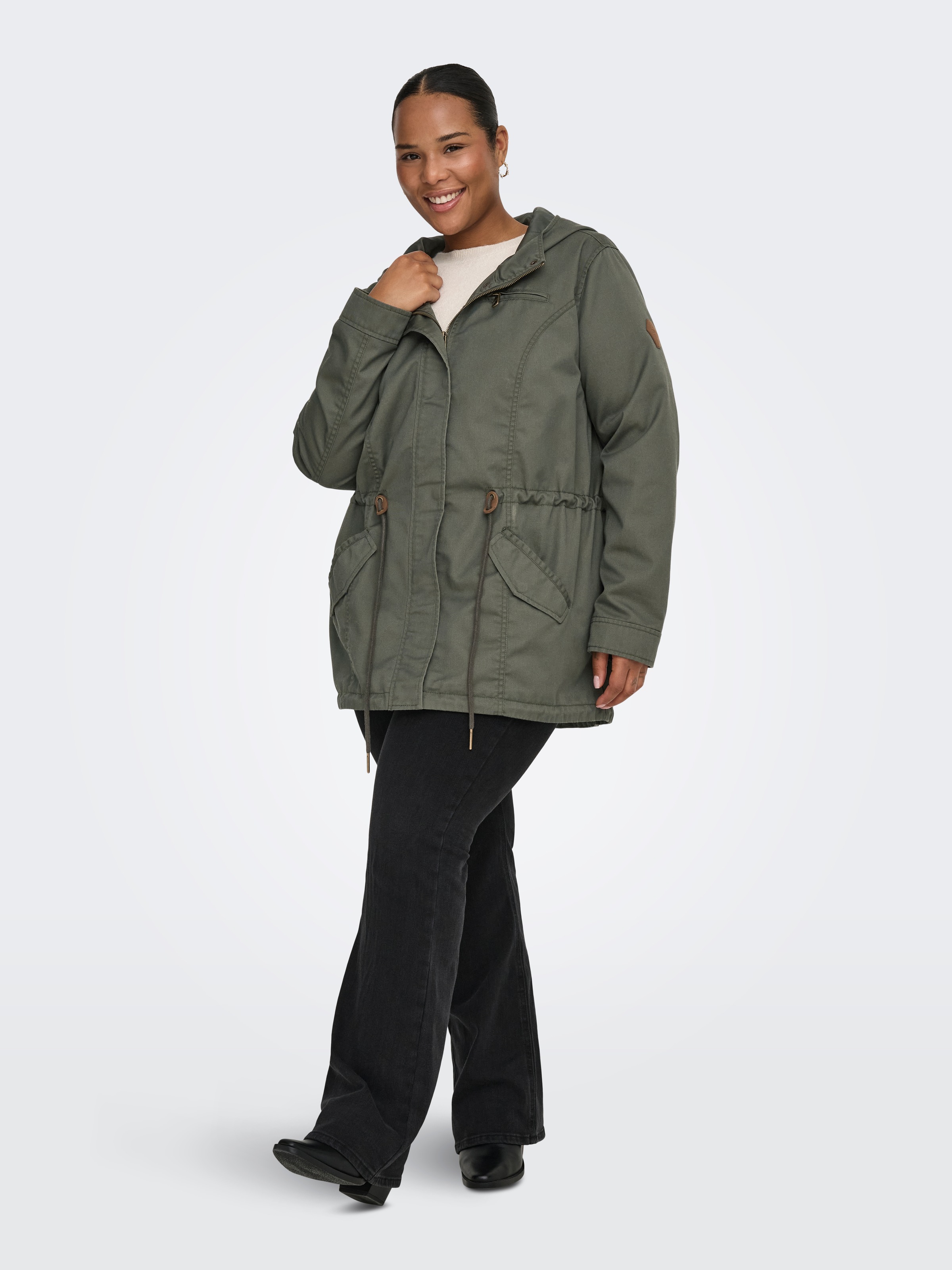 ONLY CARMAKOMA Parka »CARLORCA SPRING CANVAS PARKA OTW NOOS« mit Kapuze