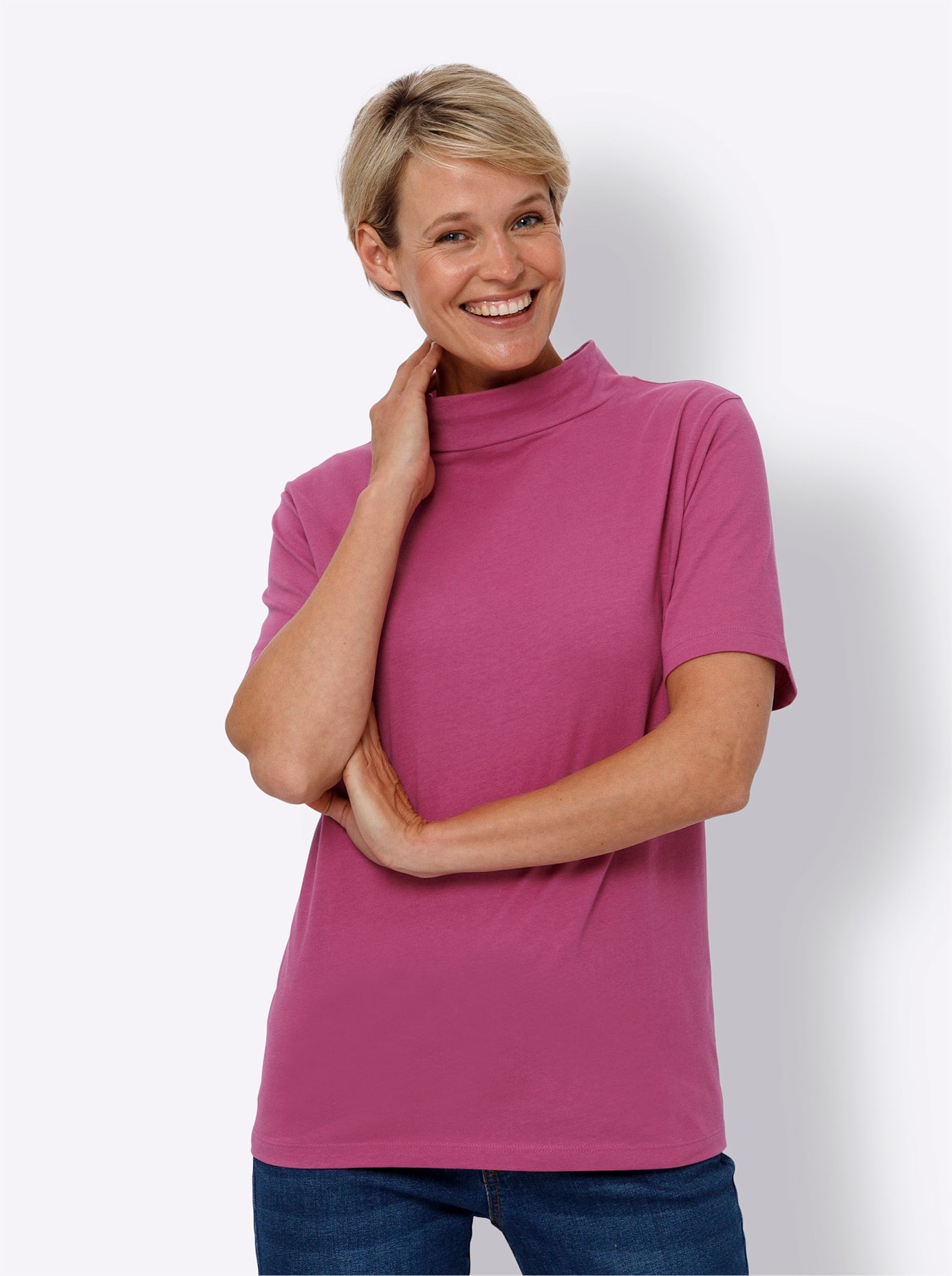 Classic Basics Stehkragenshirt »Kurzarm-Shirt« 1 Stk.