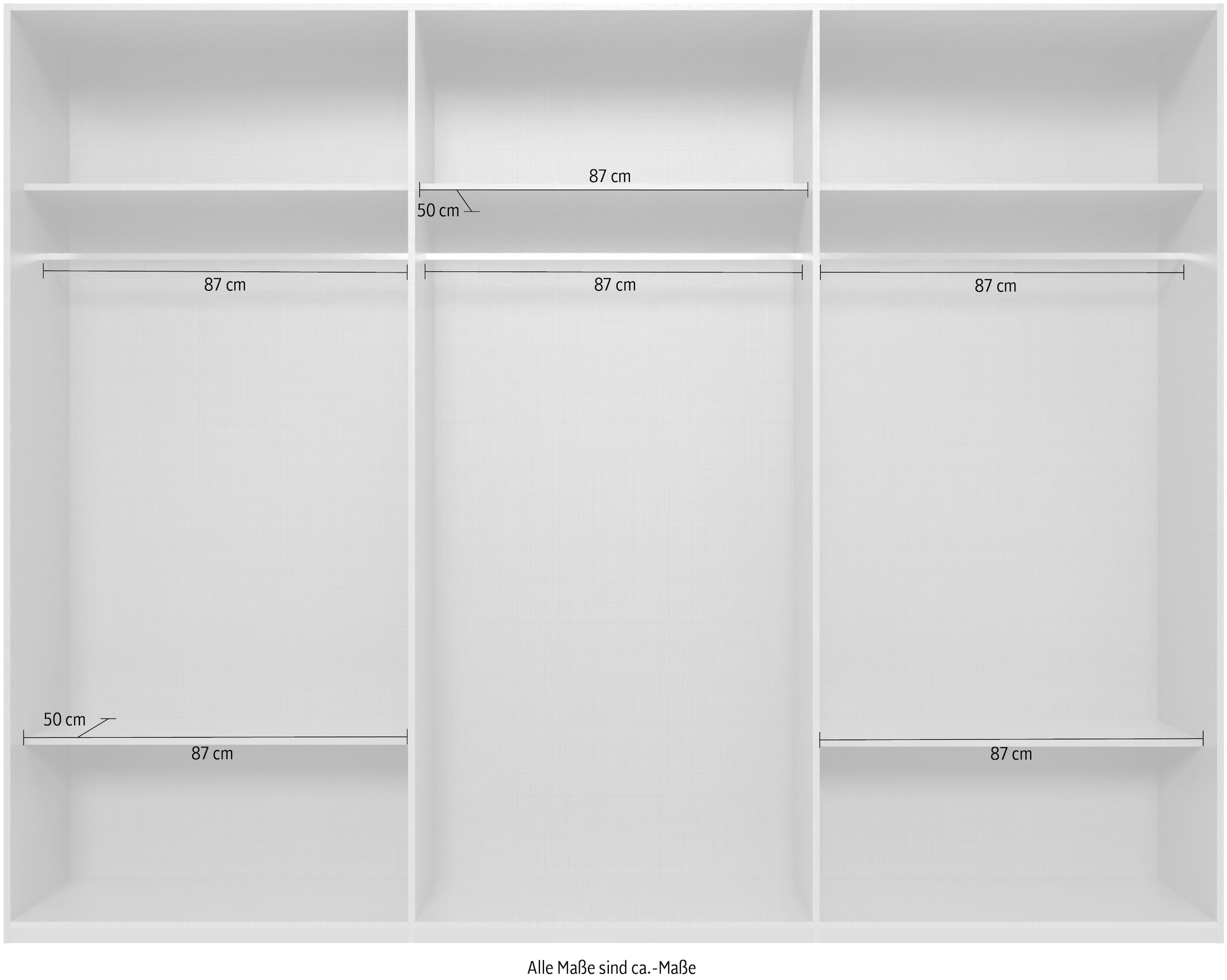 Wimex Kleiderschrank »Mugano,in 8 Breiten,3 Höhen,2 Tiefen, viele Farben, Made in Germany«, (in Basic oder Premium Ausstattung mit 2 weiteren Einlegeböden), mit langen oder kurzen Griffen aus Metall, mit oder ohne Spiegel