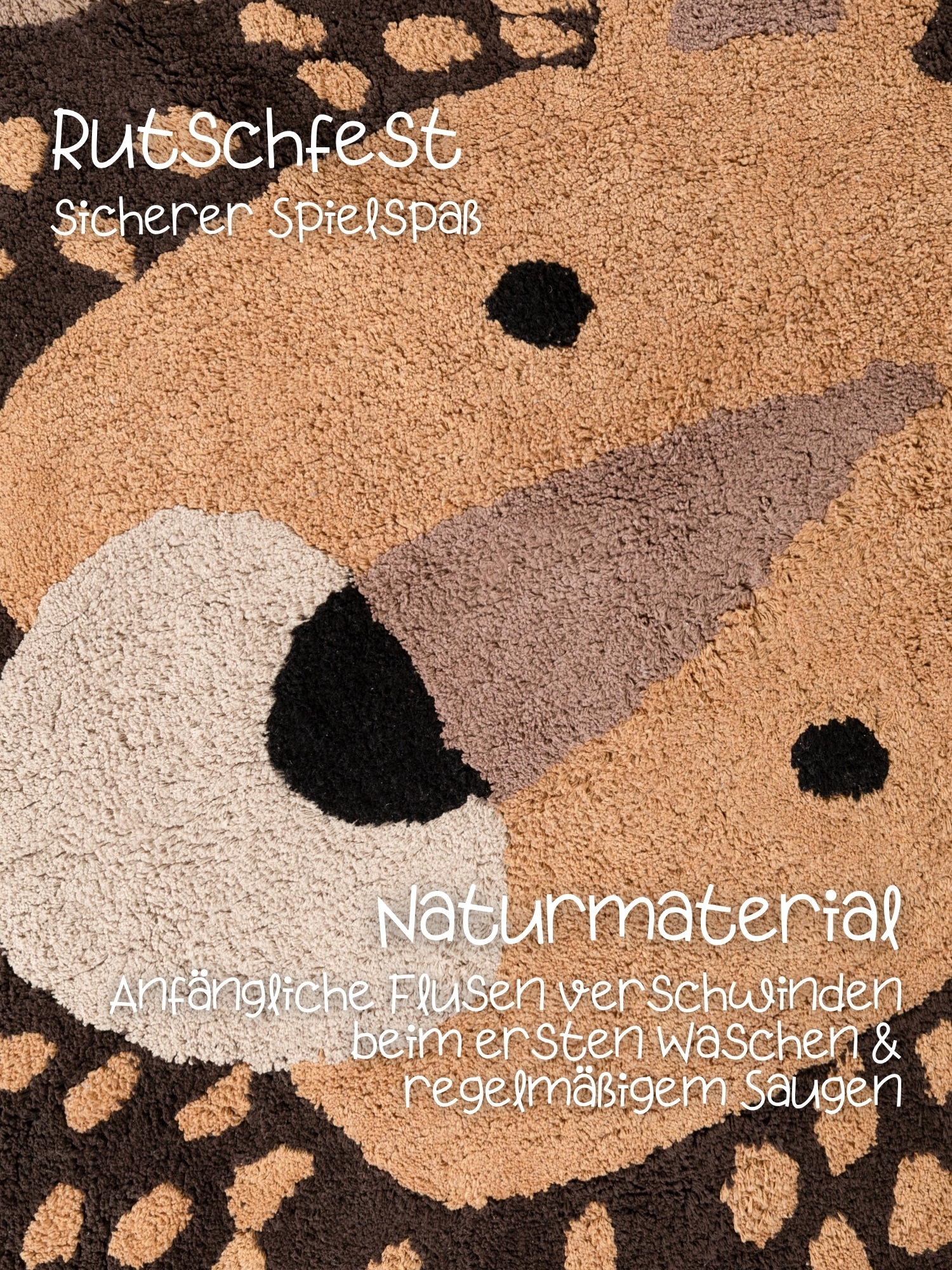 HANSE Home Kinderteppich »Roary« Motivform 10 mm Höhe Waschbar, Handgemacht, Weich, Rutschfest, Spielteppich Kinderzimmer