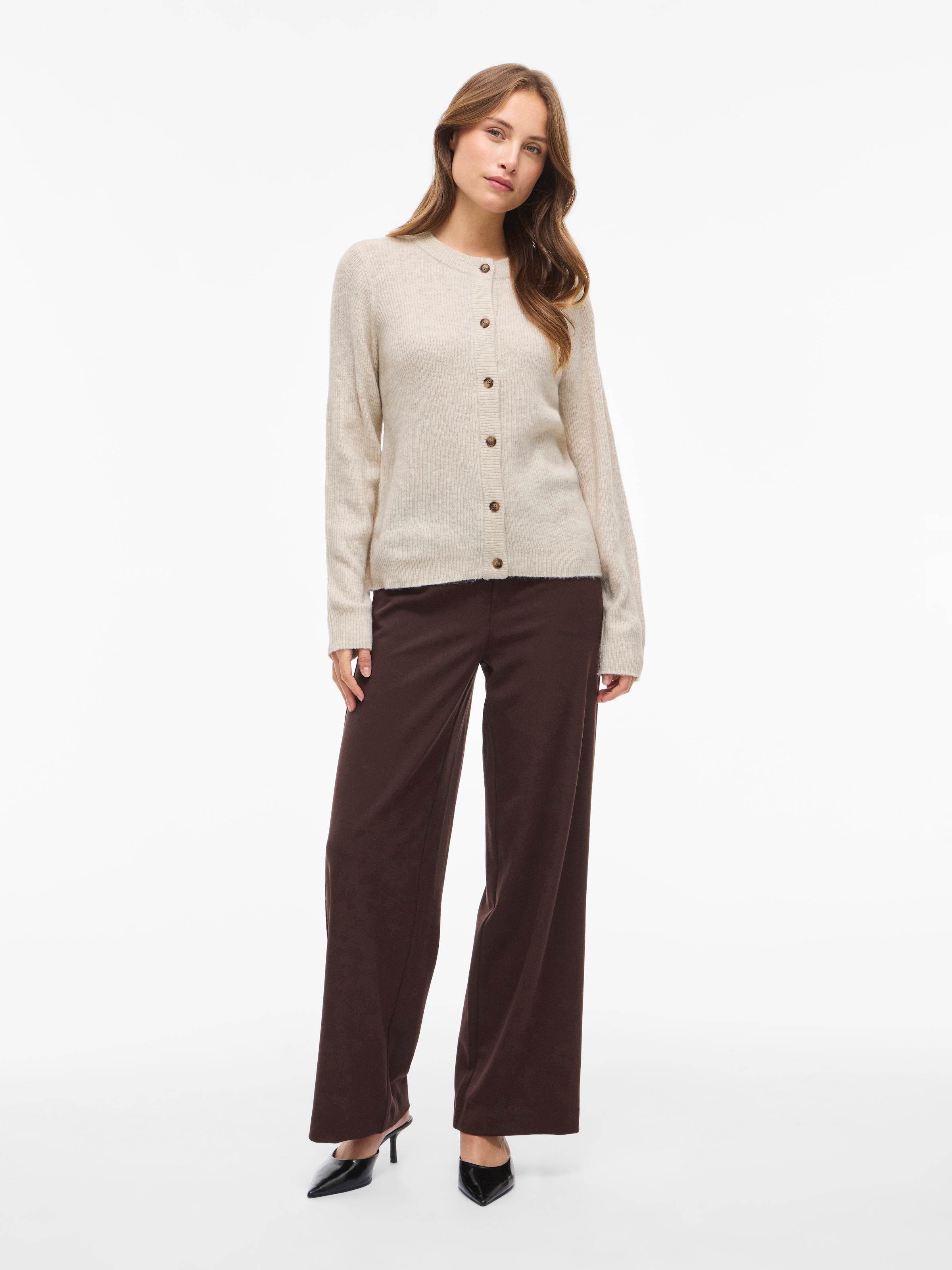 Vila Strickjacke »VIVIOLI O-NECK RIB KNIT CARDIGAN-NOOS«