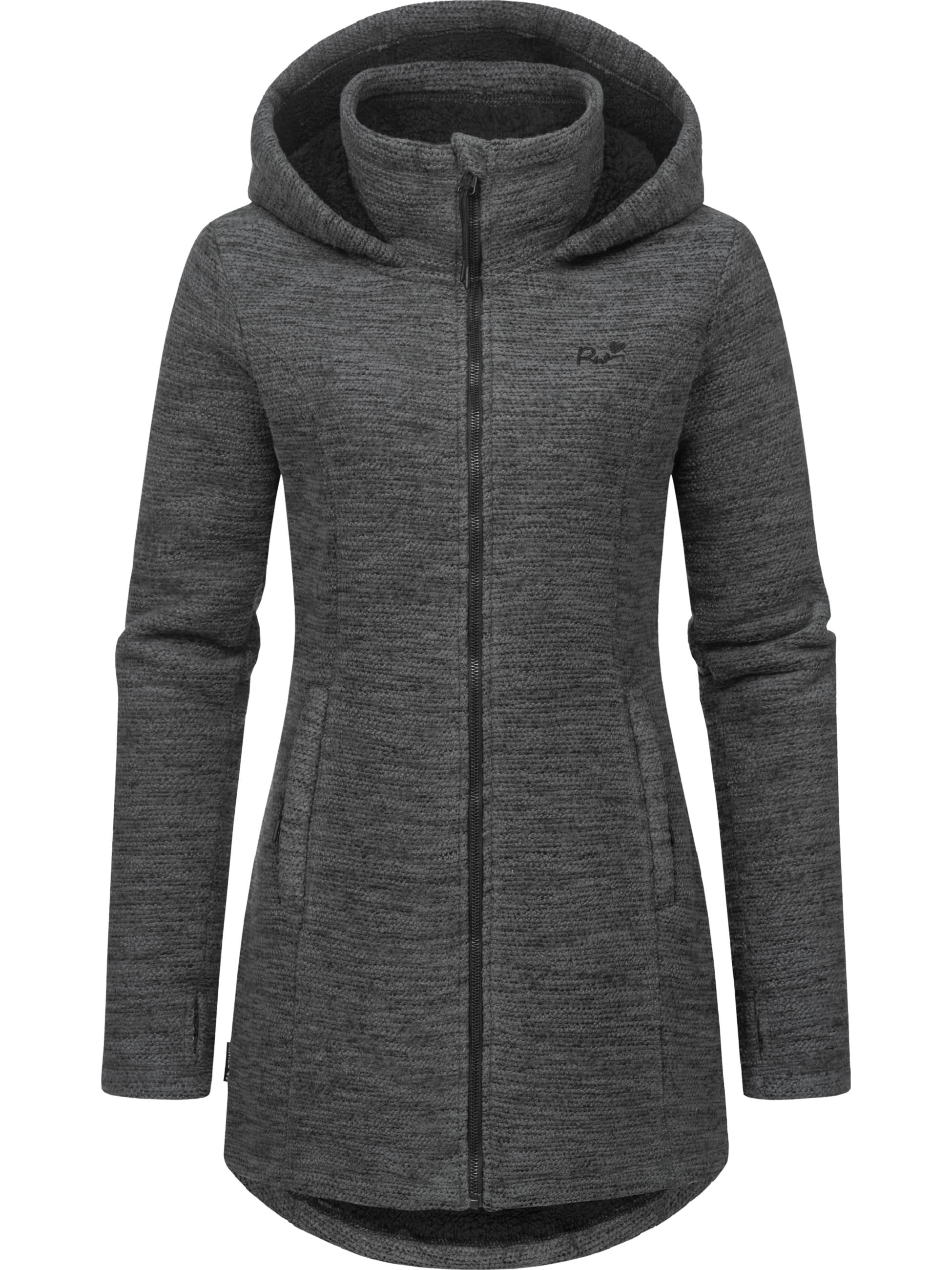 Ragwear Kapuzensweatjacke »Longstrickjacke Leysha Melange«