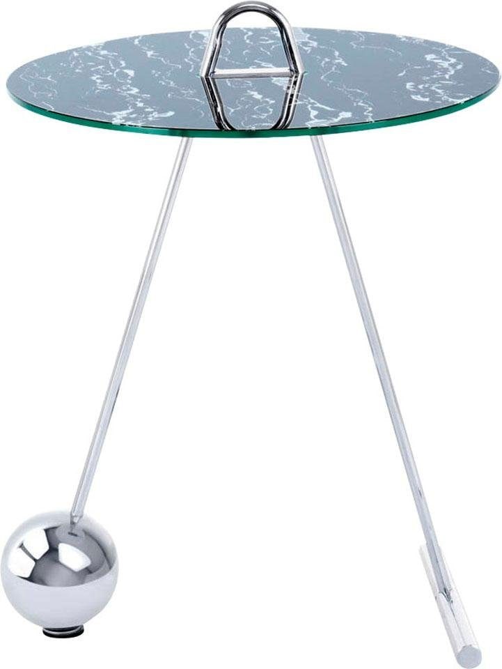 Kayoom Beistelltisch »Pendulum 525, mit runder Tischplatte« 1 Stk. tlg. Marmoroptik, Gestell im Pendel-Design, praktisch tragbar