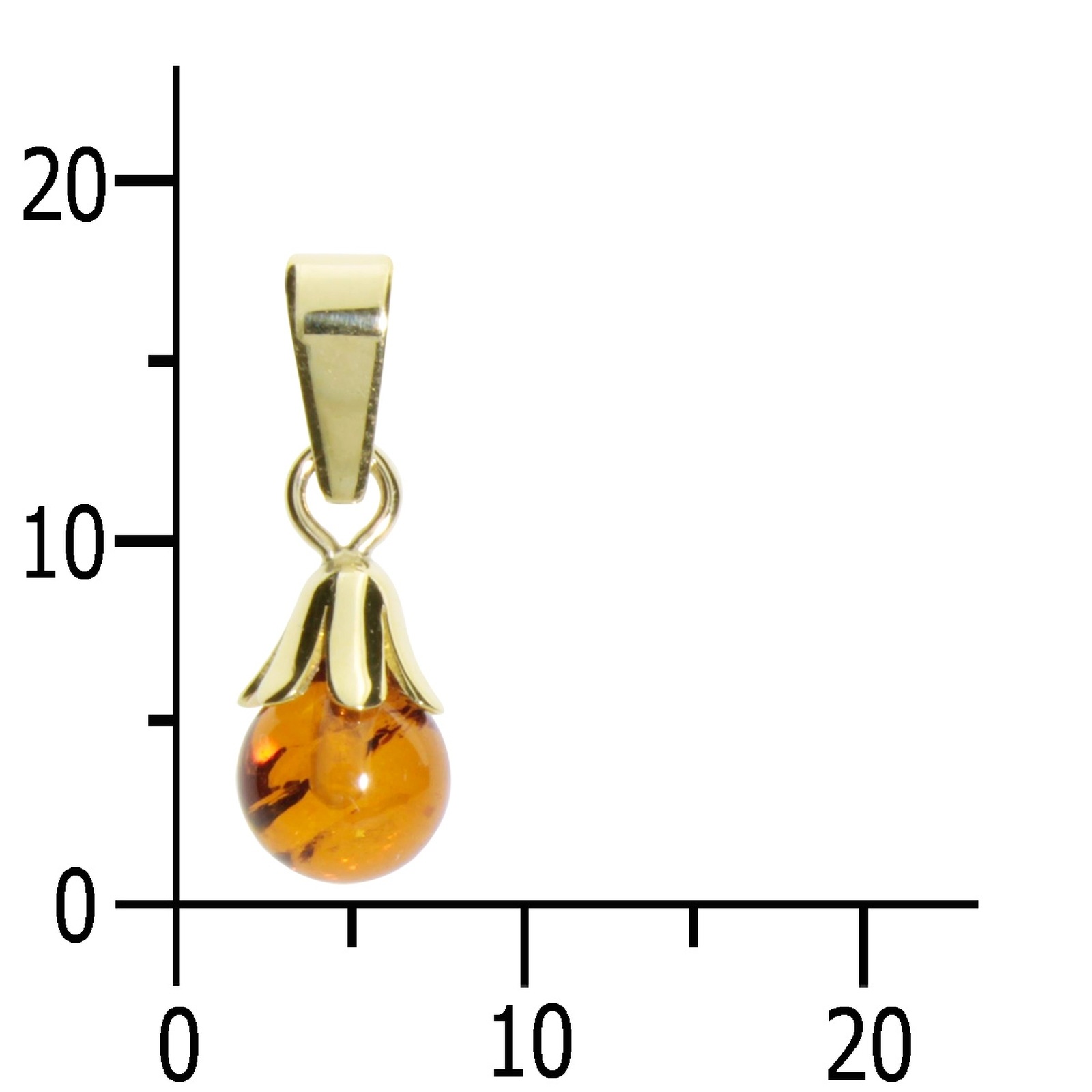 OSTSEE-SCHMUCK Kettenanhänger »- Glocke - Gold 333/000 - Bernstein«