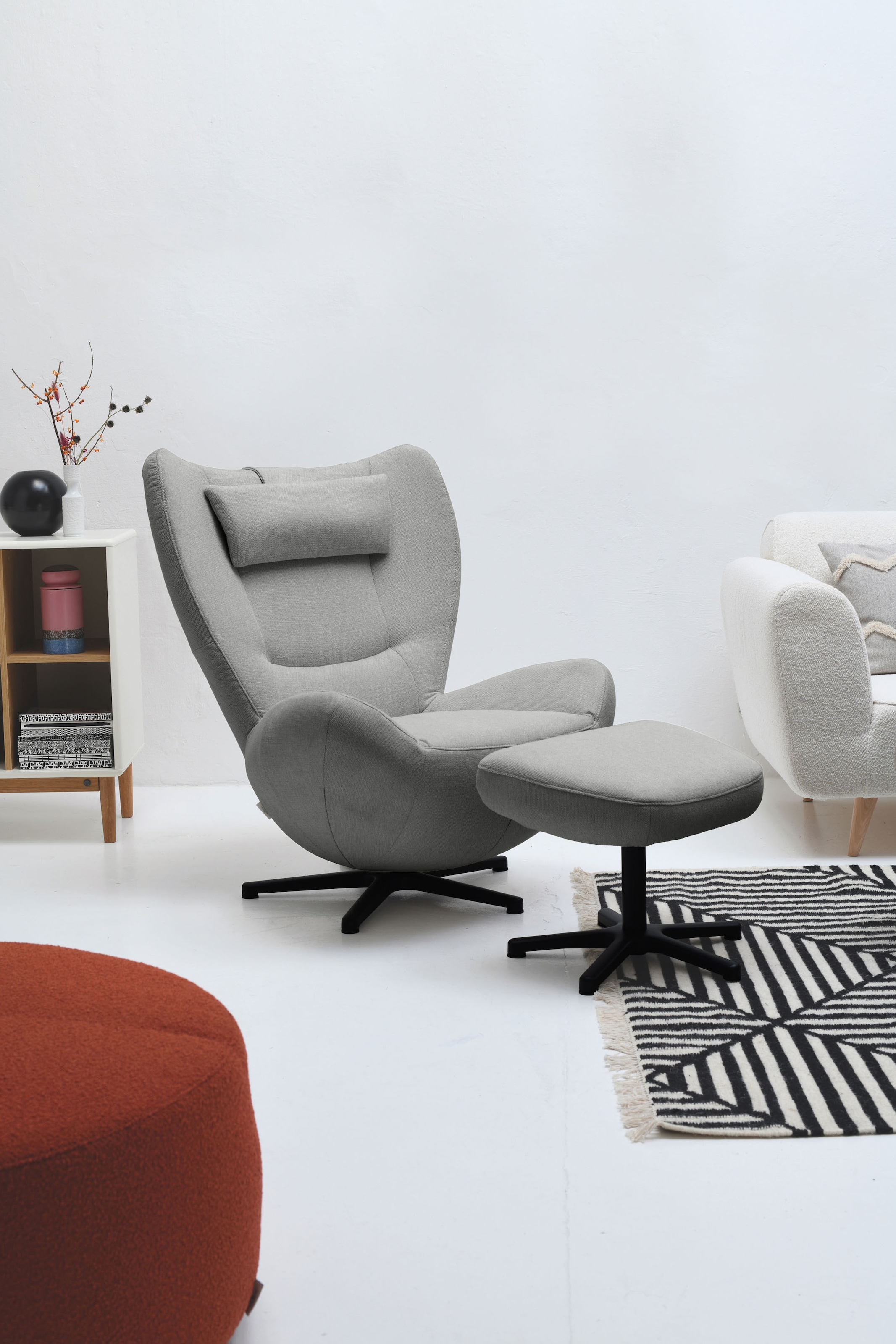 TOM TAILOR HOME Loungesessel »TOM PURE«, mit Metall-Drehfuß in Schwarz