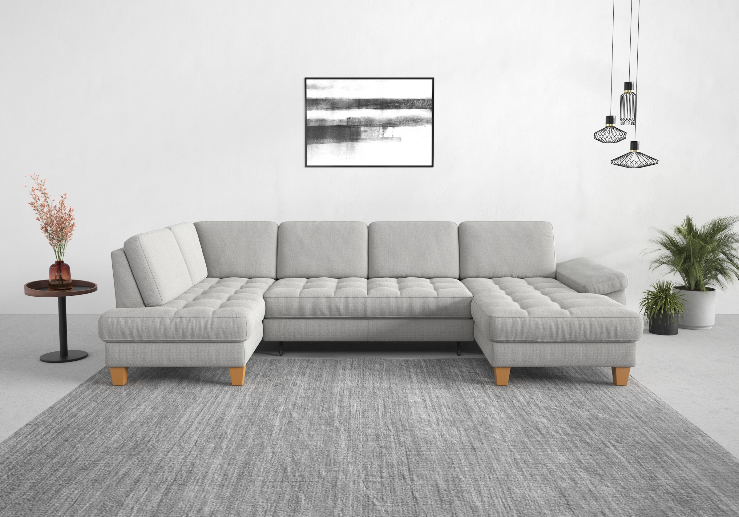 sit&more Wohnlandschaft »Westham U-Form«, wahlweise mit Bettfunktion, Bettkasten, Sitztiefenverstellung
