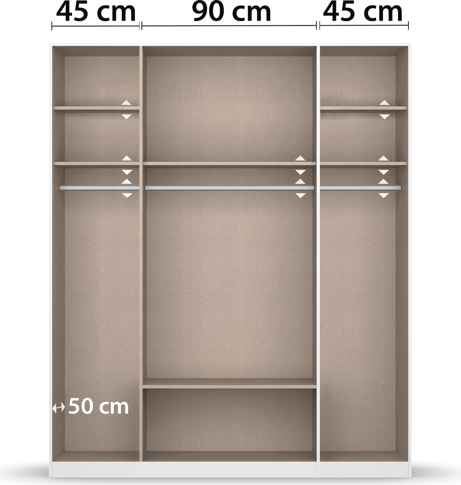 rauch Drehtürenschrank »Kleiderschrank Schrank Garderobe Schlafzimmerschrank DAVOA«, mit farblich abgesetzten Schubkästen in Eiche Artisan MADE IN GERMANY