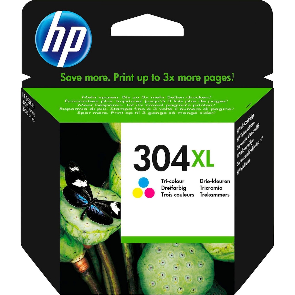 HP Tintenpatrone »304XL«, (Spar-Set, 1 St.), original Druckerpatrone 304 cyan/magenta/gelb XL