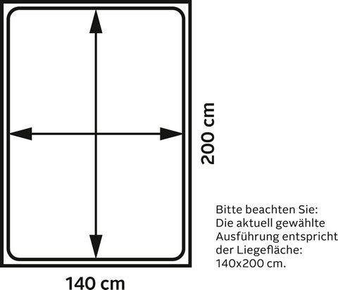 Places of Style Boxspringbett Cafone, inkl. Topper, 5 Breiten, 3 Matratzenarten und 3 Härtegraden wählbar