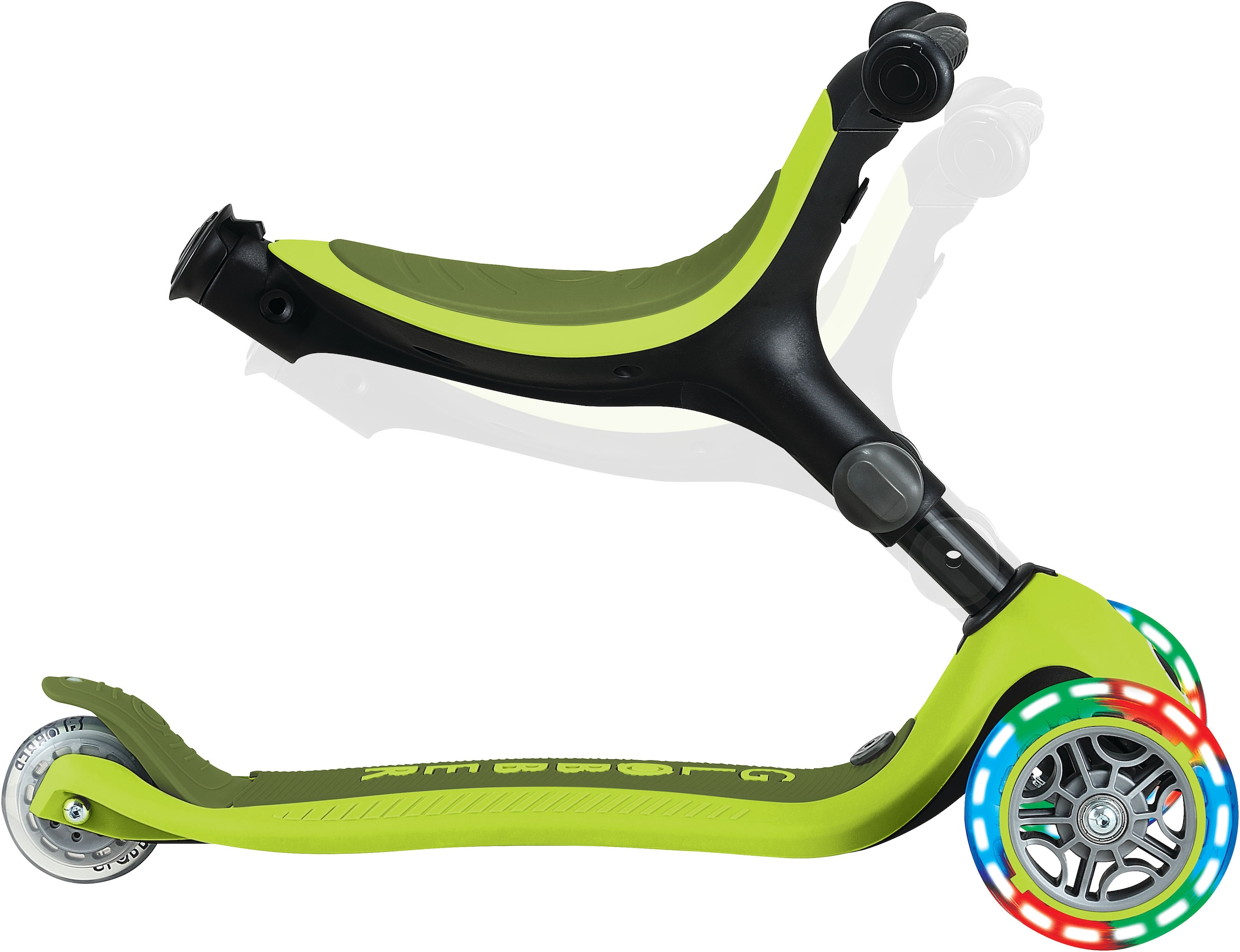 Globber Tretroller »GO-UP ACTIVE LIGHTS mit Leuchtrollen« Dreirad, Laufrad und Scooter