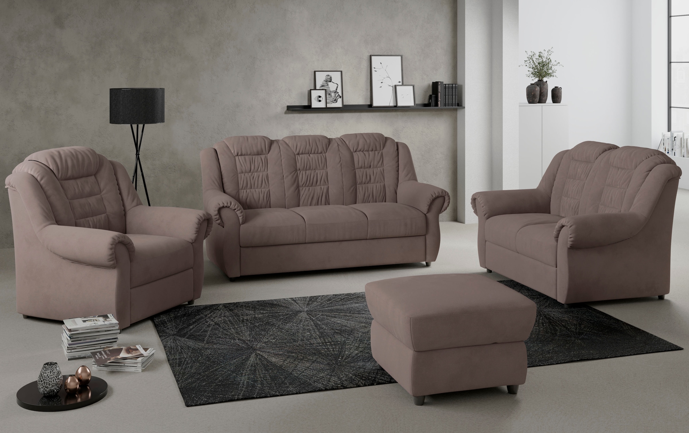 Home affaire 3-Sitzer »Boston«, Sofa mit hoher Rückenlehne