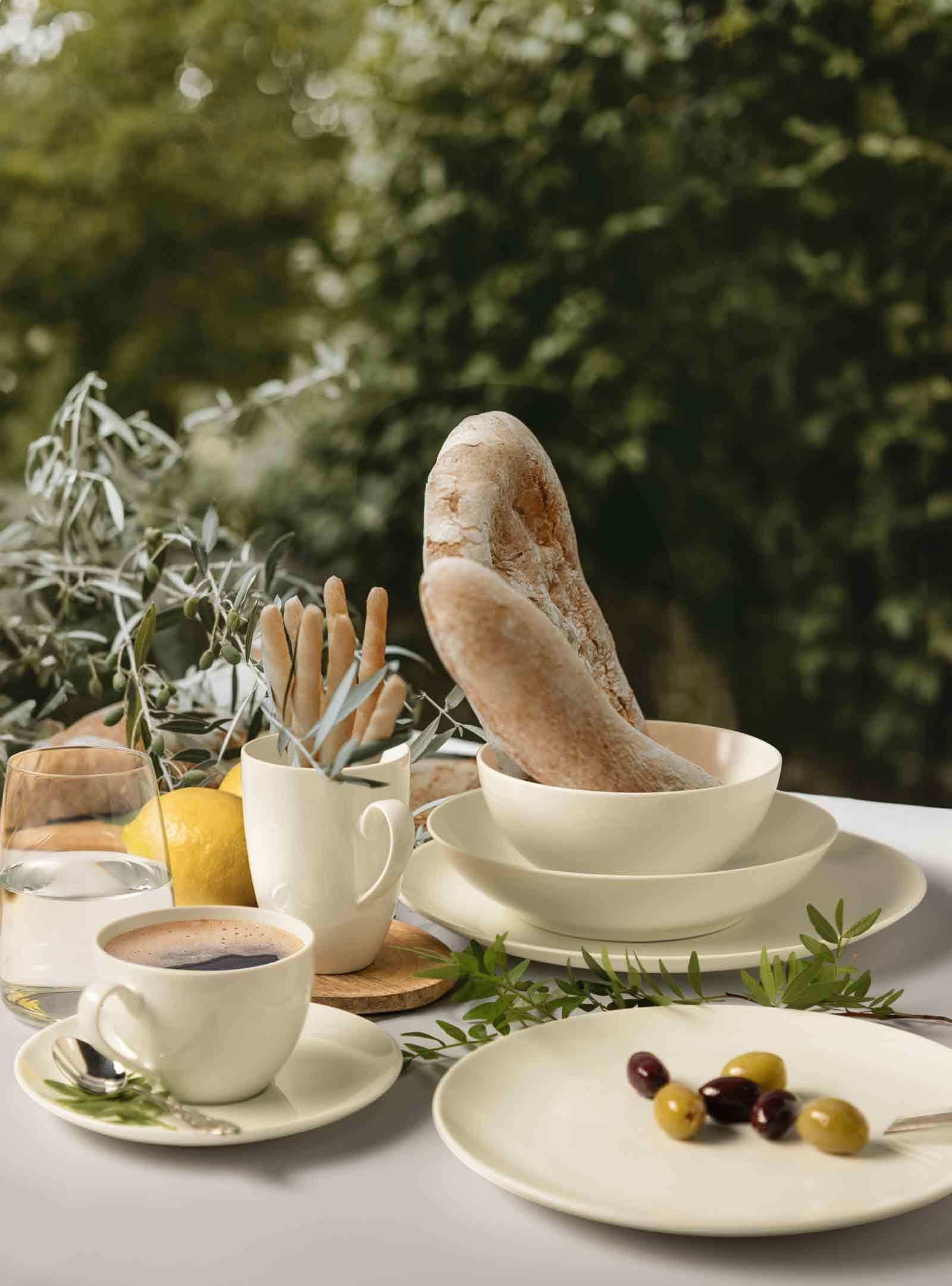 Seltmann Weiden Geschirr-Set »Kaffeeservice Savona Fine Diamond 18er Set creme« Spülmaschinenfest, Mikrowellensicher, Ofenfest