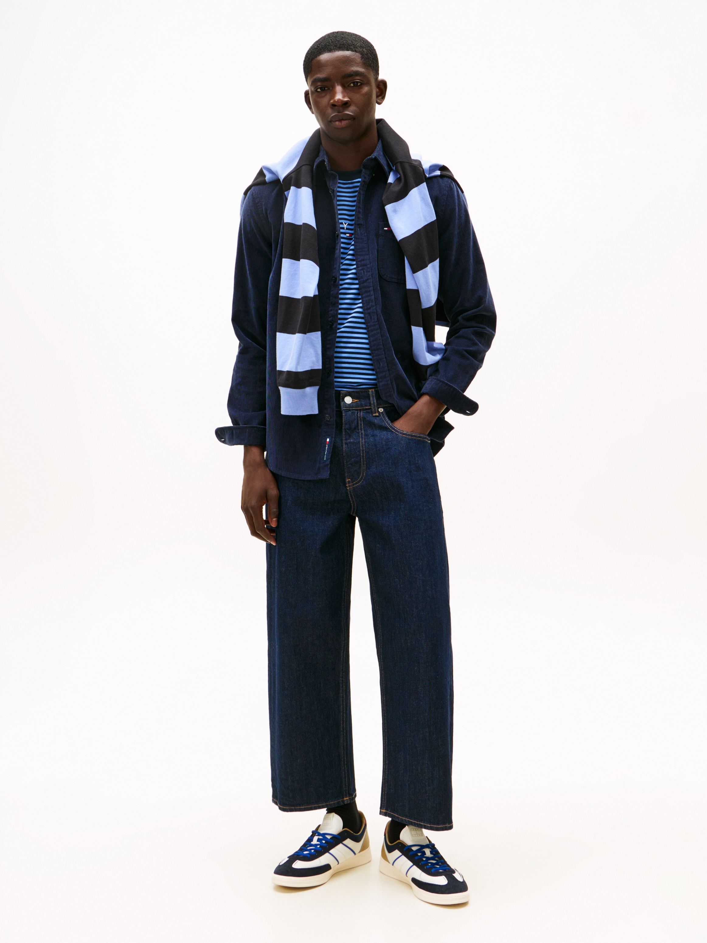 Tommy Jeans Langarmhemd »TJM BABY CORD« Kentkragen, regular fit