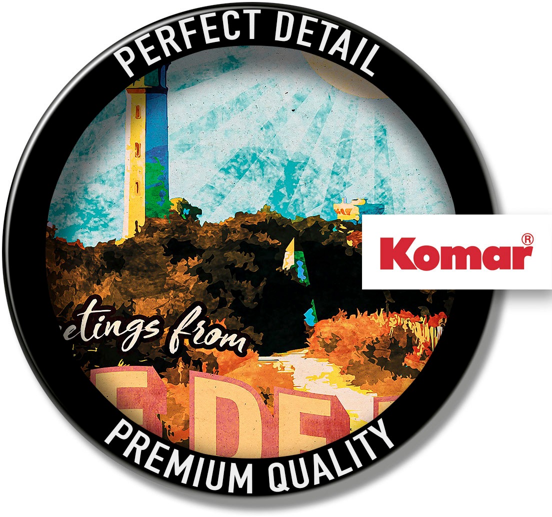 Komar Bild »Vintage Travel Île de Ré« Natur 1 Stk. tlg. Wandbild zur Dekoration - ohne Rahmen