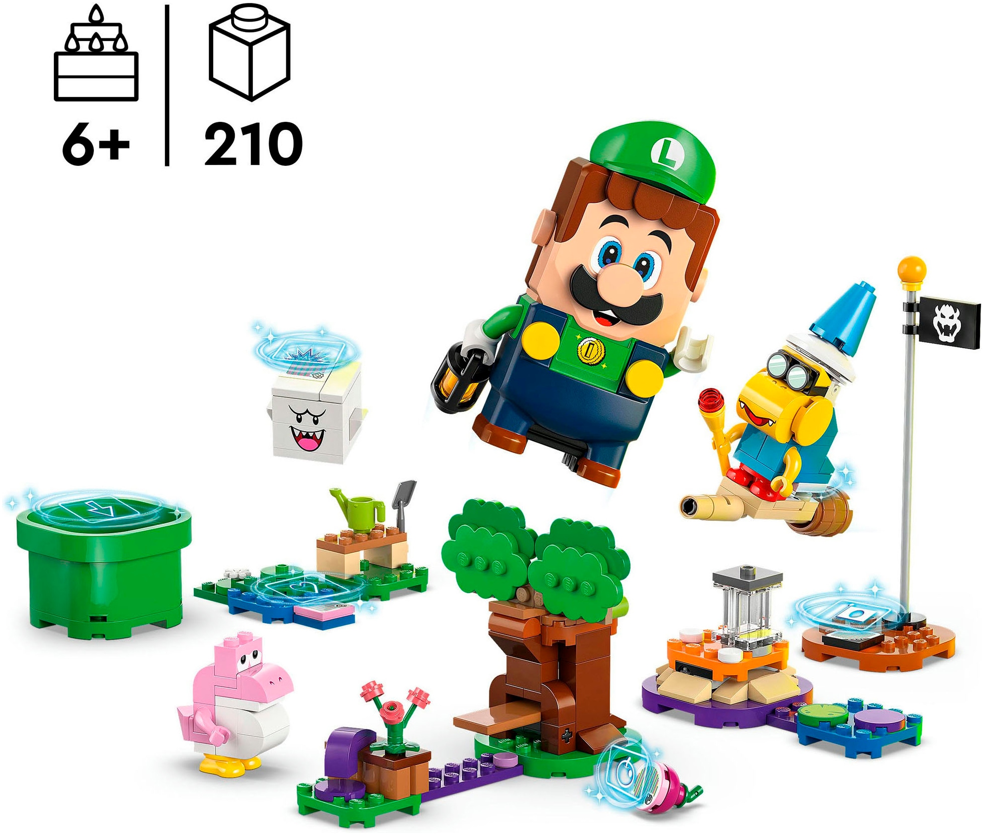 LEGO® Konstruktionsspielsteine »Abenteuer mit dem interaktiven LEGO® Luigi™ (71440), LEGO Super Mario«, (210 St.), Made in Europe