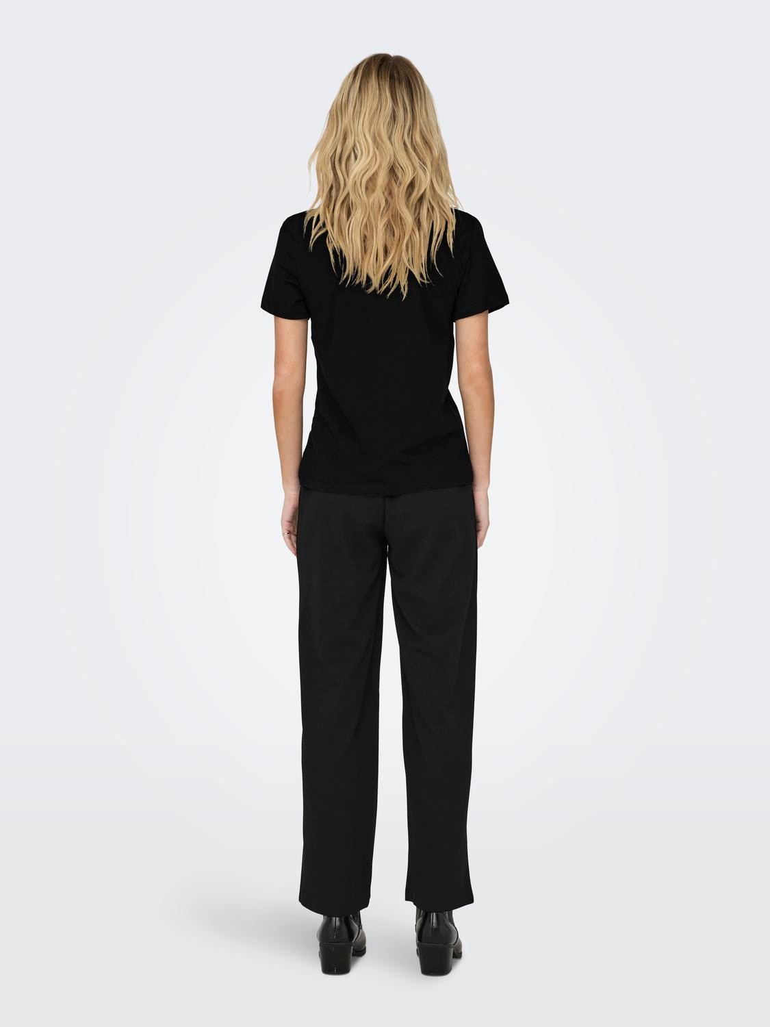 ONLY Kurzarmshirt »ONLKITA LIFE REG S/S MIX TOP CS JRS EX.« Baumwolle, regular fit