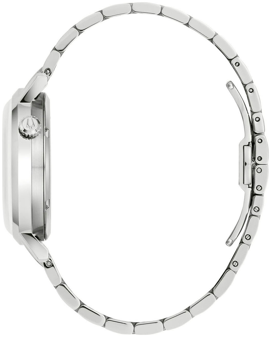 Bulova Automatikuhr, Armbanduhr, Herrenuhr, Mechanische Uhr, Edelstahlarmband, analog