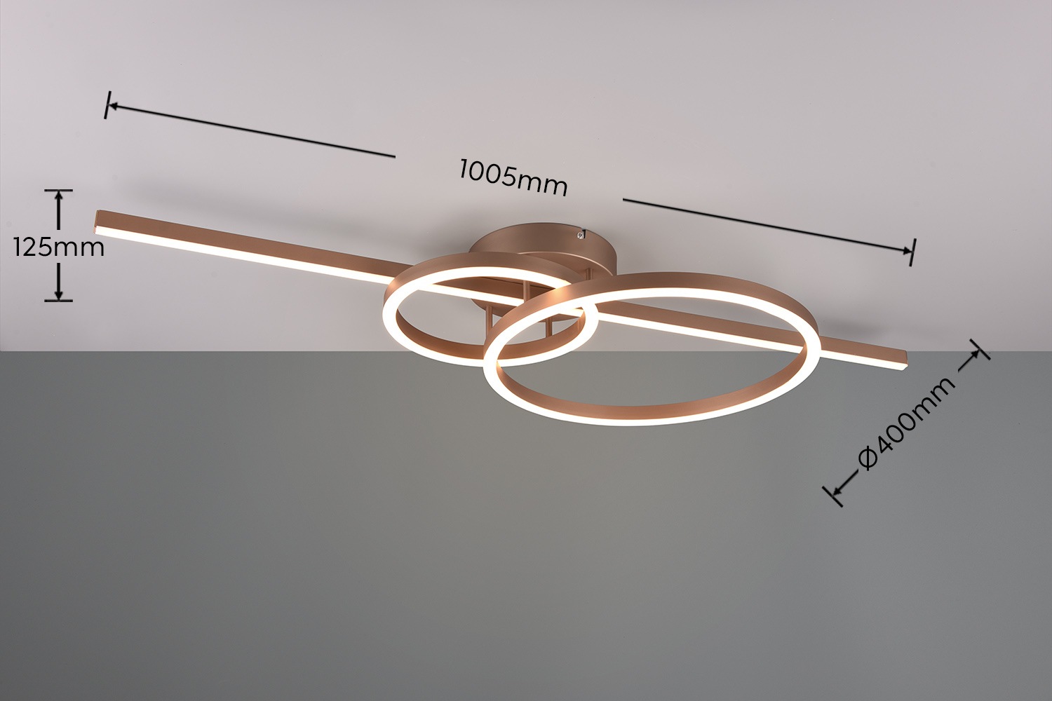 TRIO Leuchten LED Deckenleuchte »MONTILLA, Deckenlampe mit Fernbedienung Lichtfarbe einstellbar dimmbar«, 1 flammig, Leuchtmittel LED-Board | LED fest integriert, Memoryfunktion + Nachtlicht, als Wandlampe oder Deckenlampe 6300 Lumen