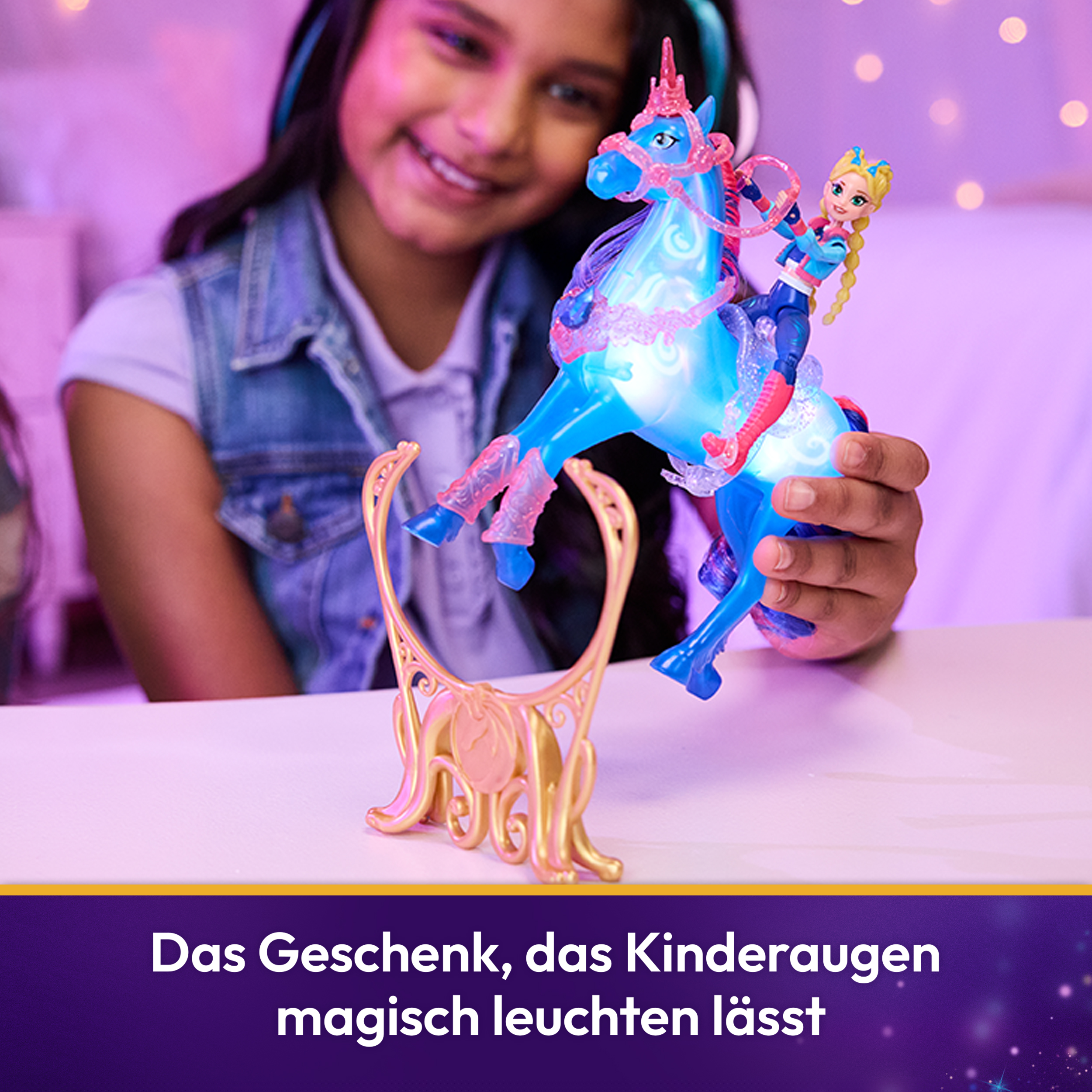 Spin Master Anziehpuppe »Unicorn Academy - Train and Glow River« mit Leuchtfunktionen