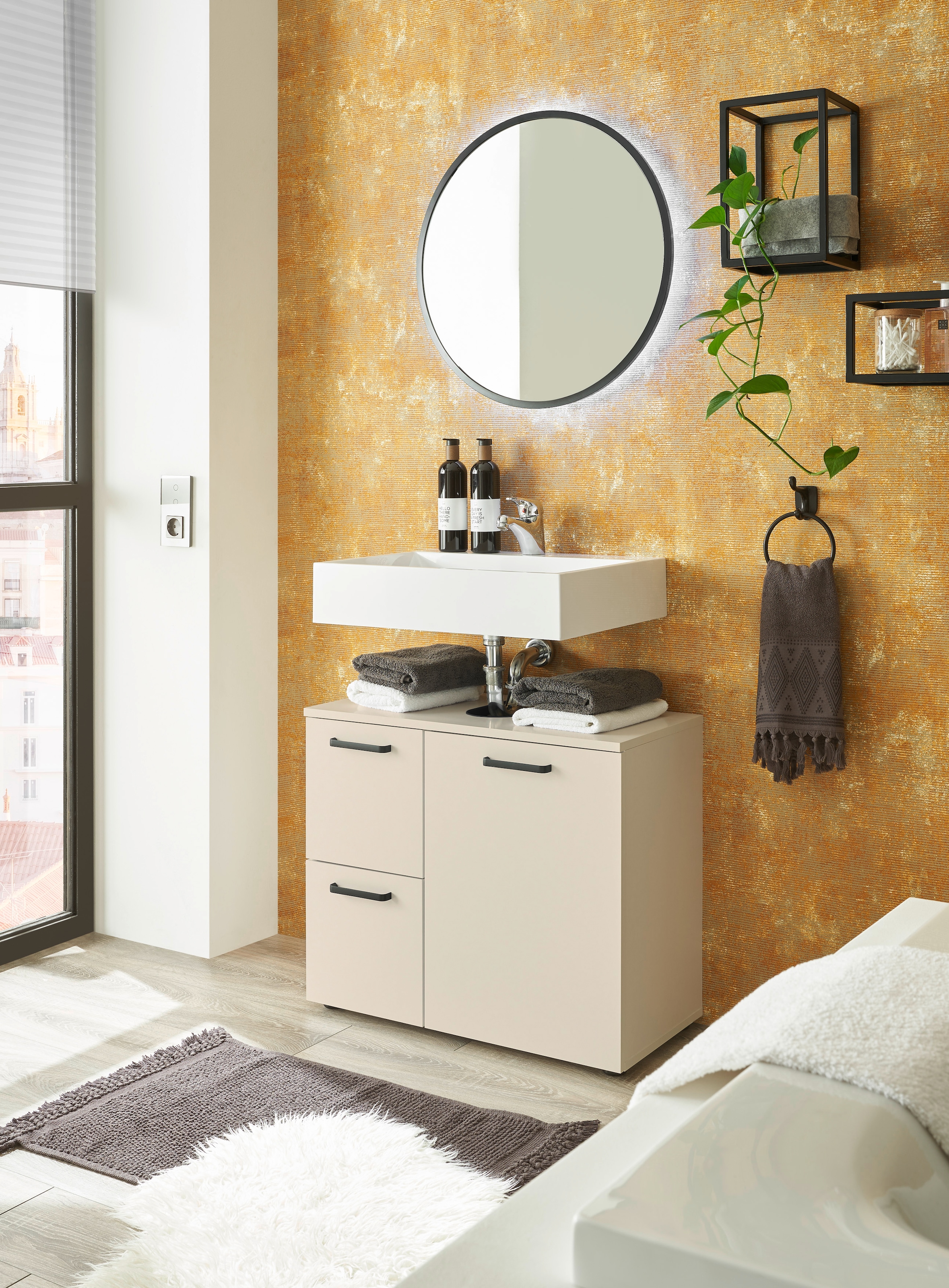 BASIC by Balculina Waschbeckenunterschrank »Vanice, Badezimmerschrank B/H/T 70x60x35cm«, (1 St.), Breite 70cm, Softclose, FSC-Mix 70%,Made in Europa