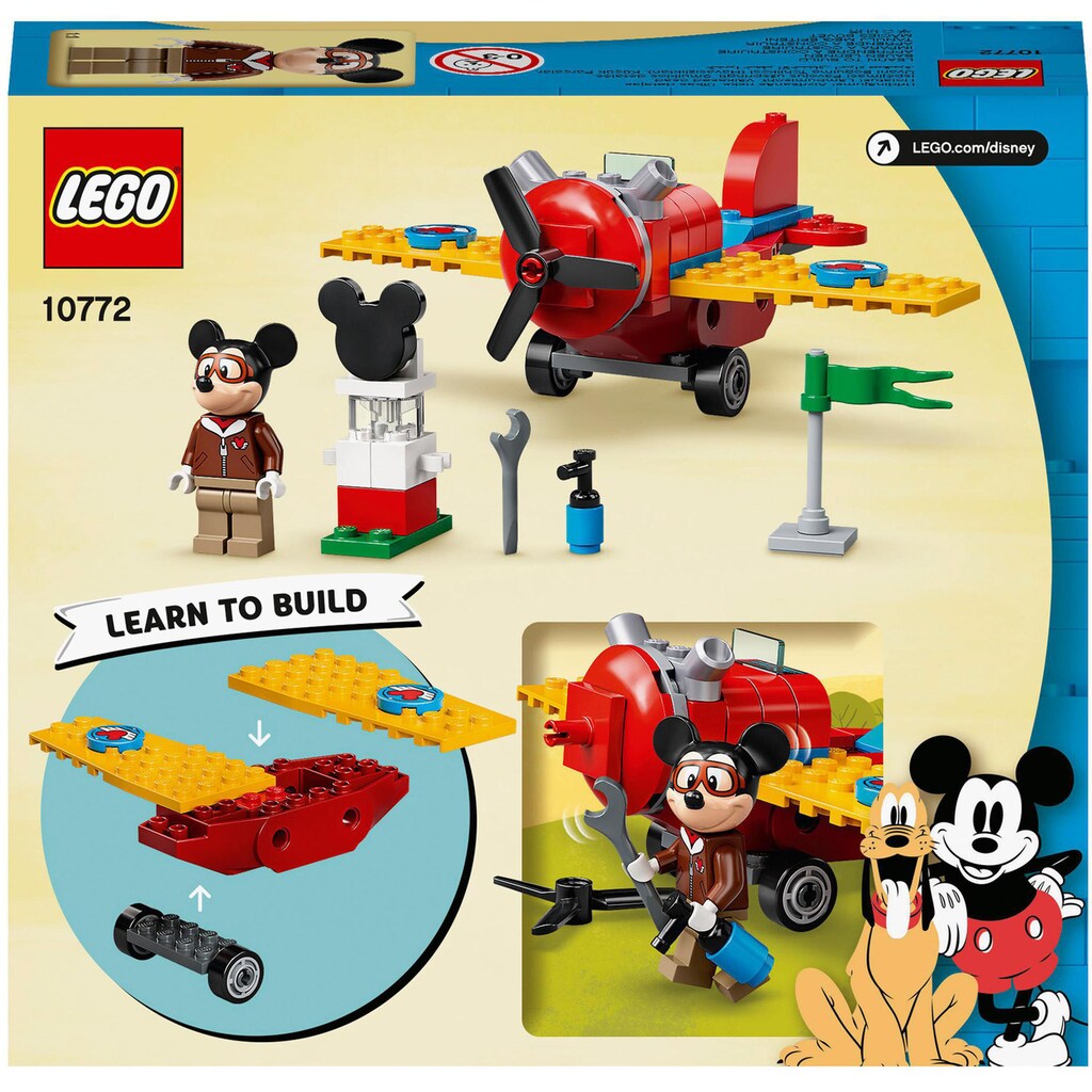 LEGO® Konstruktionsspielsteine »Mickys Propellerflugzeug (10772), LEGO® Mickey & Friends«, (59 St.)