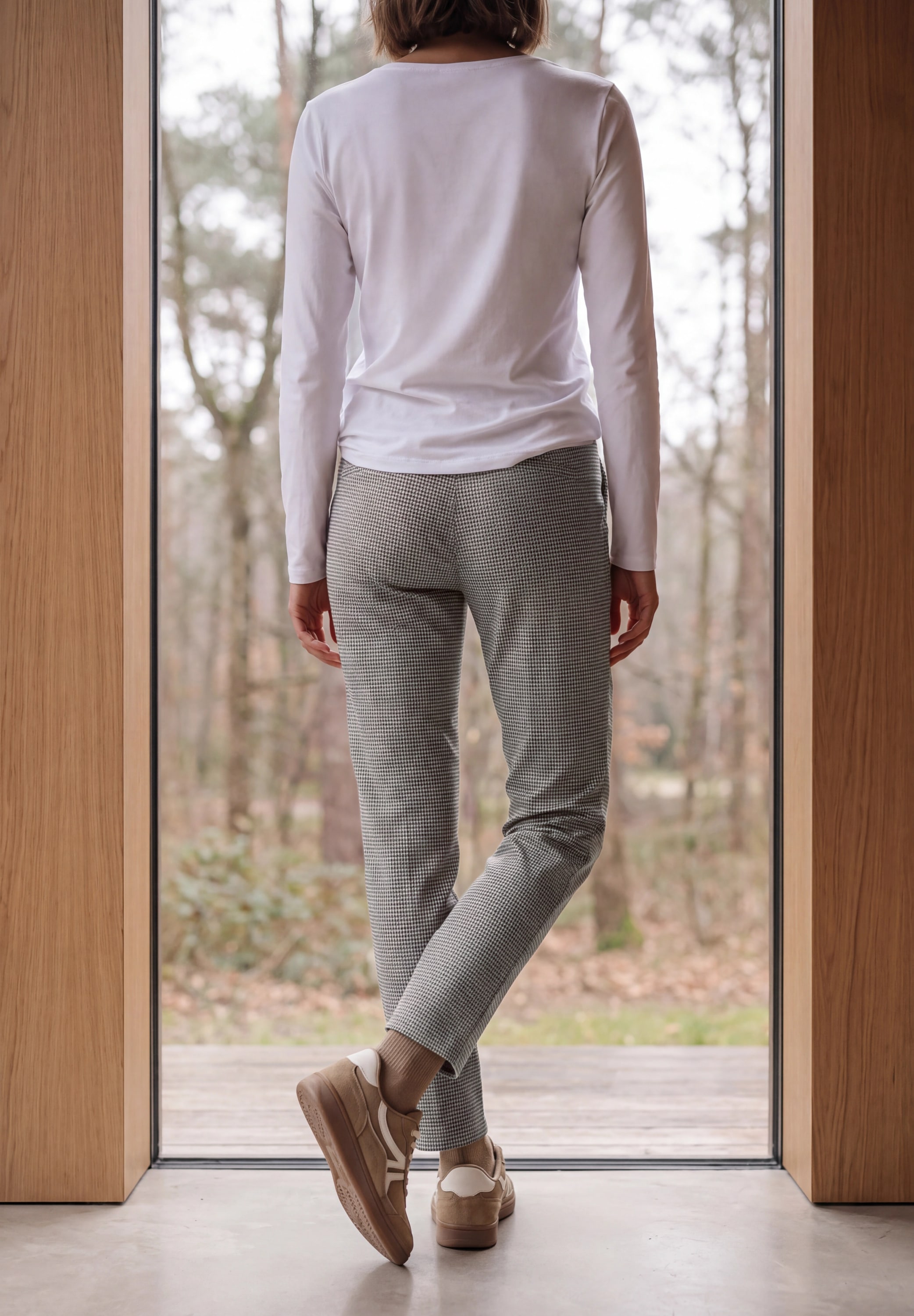 Cecil Stoffhose »Style Tracey«  Slim Leg Hose mit Houndstooth-Muster