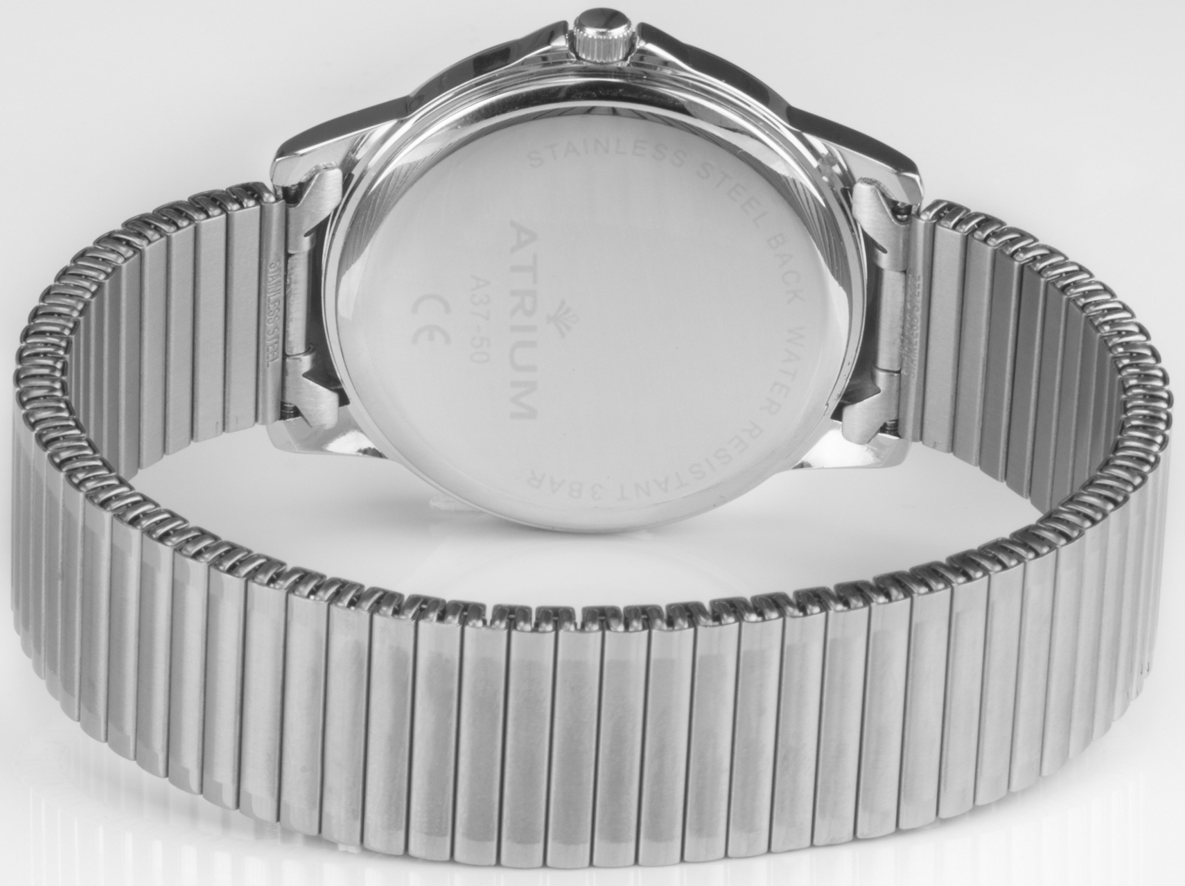 Atrium Quarzuhr, Armbanduhr, Damenuhr, Edelstahlarmband, Zugband, Flexband