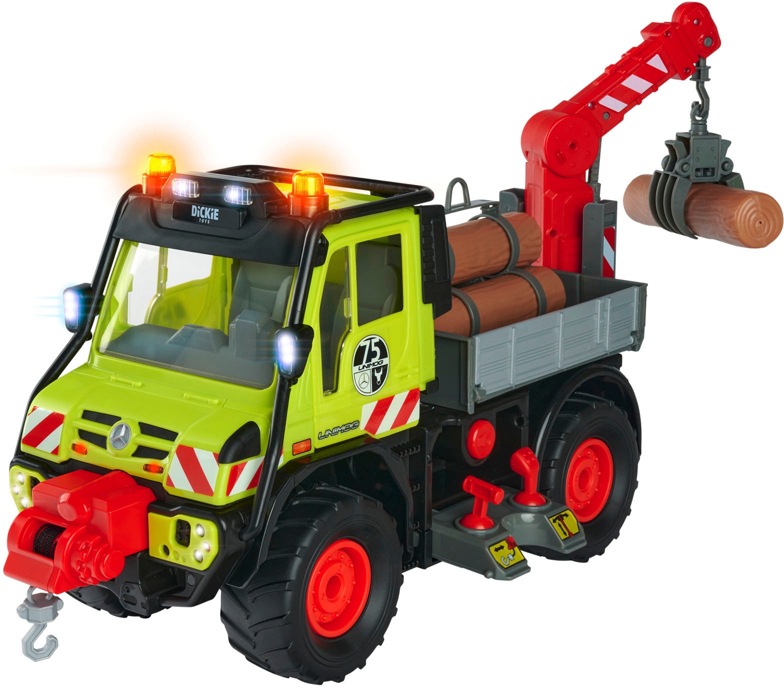 Dickie Toys Spielzeug-Forstmaschine »Unimog U530«, mit Licht & Sound