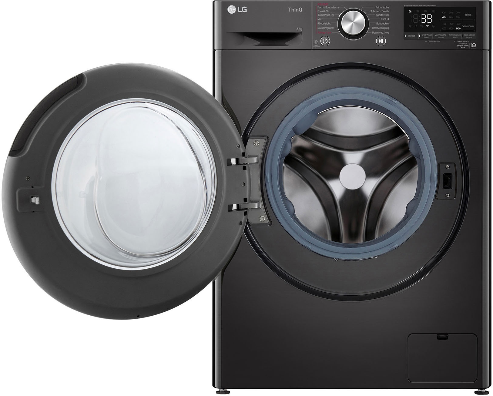 LG Waschmaschine »F4WV708P2BA«, 8 kg, 1400 U/min, TurboWash® - Waschen in nur 39 Minuten