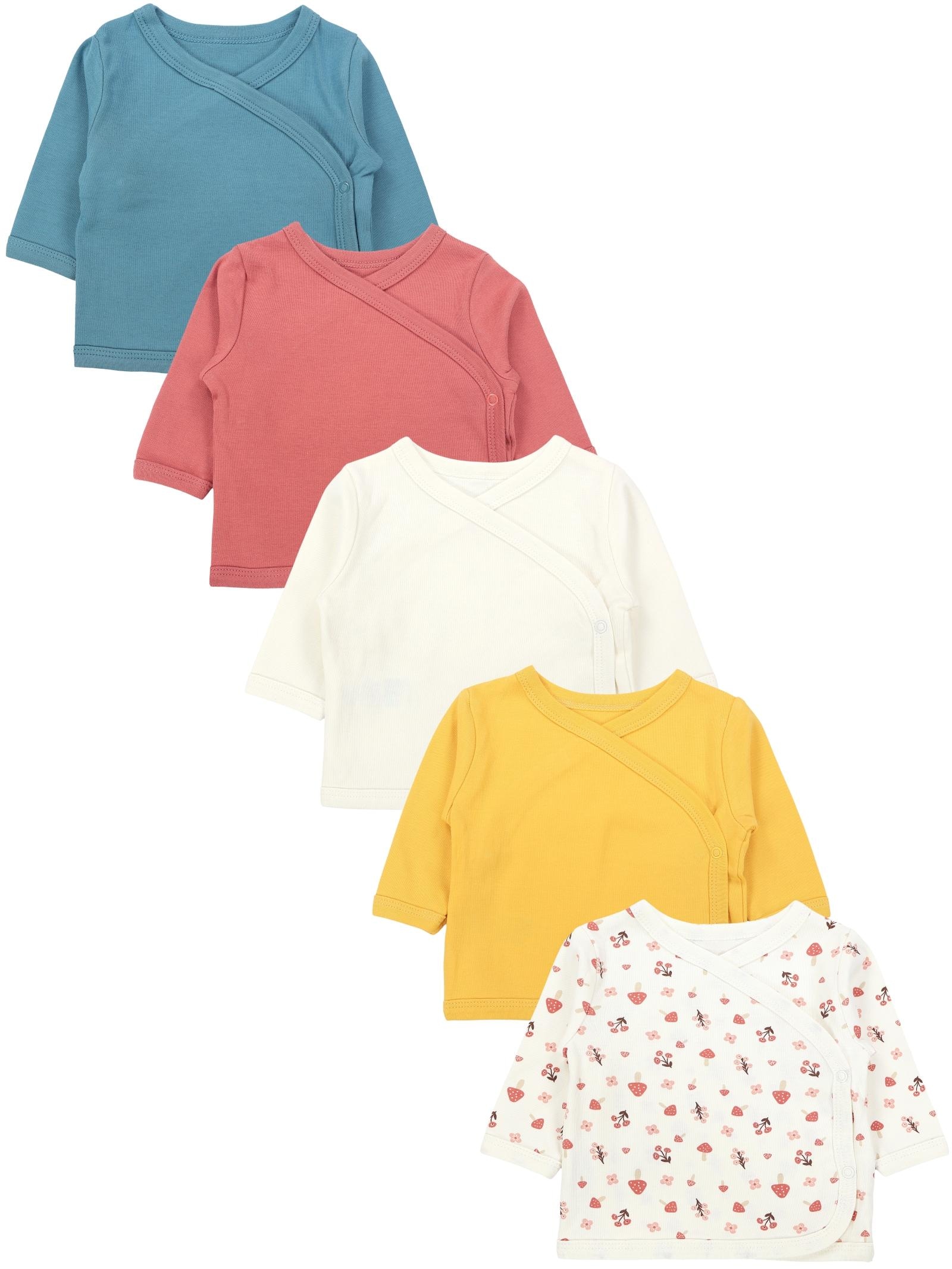 TupTam Wickelshirt »Wickelshirt Baby Mädchen Langarm Wickelshirt 5er Set«