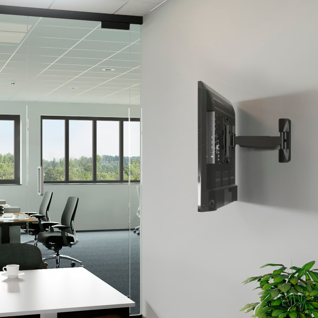 Hama TV-Wandhalterung »Wandhalterung (schwenkbar, neigbar,19"-48", VESA 200x200)« bis 122 cm Zoll mit Diebstahlschutz