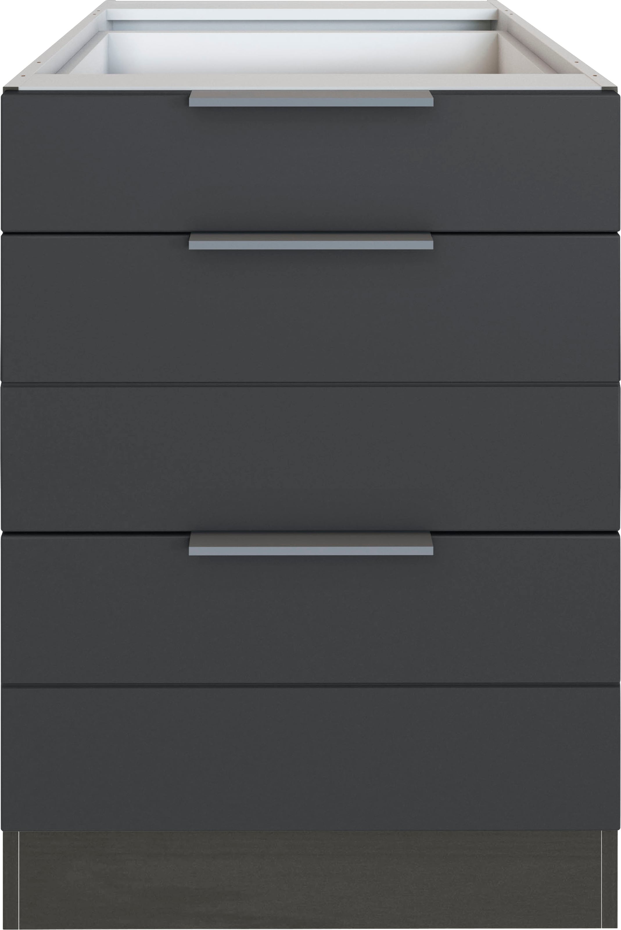 KOCHSTATION Auszugsunterschrank »KS-Luhe« 60 cm breit, hochwertige MDF-Fronten mit waagerechter Lisene