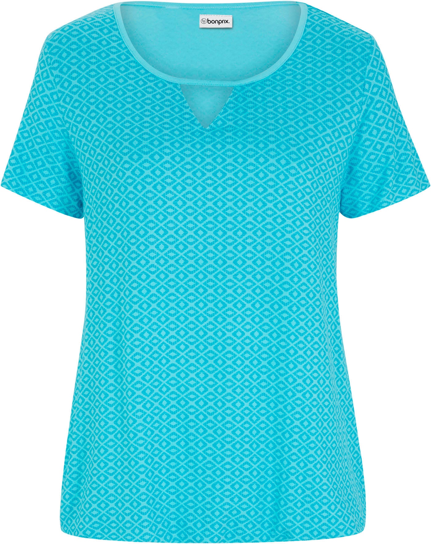 bonprix T-Shirt Regular Fit, Kurzarm-Design, mit Gummizug, aus Viskose und Elasthan