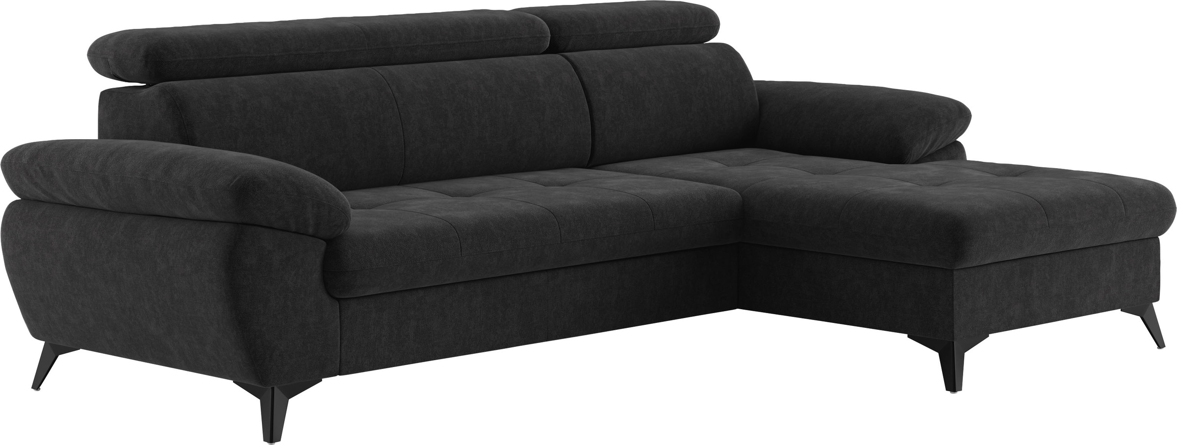 COTTA Ecksofa »Hudson L-Form«, inkl. verstellbare Kopfstützen, wählbar mit Bettfunktion und Stauraum