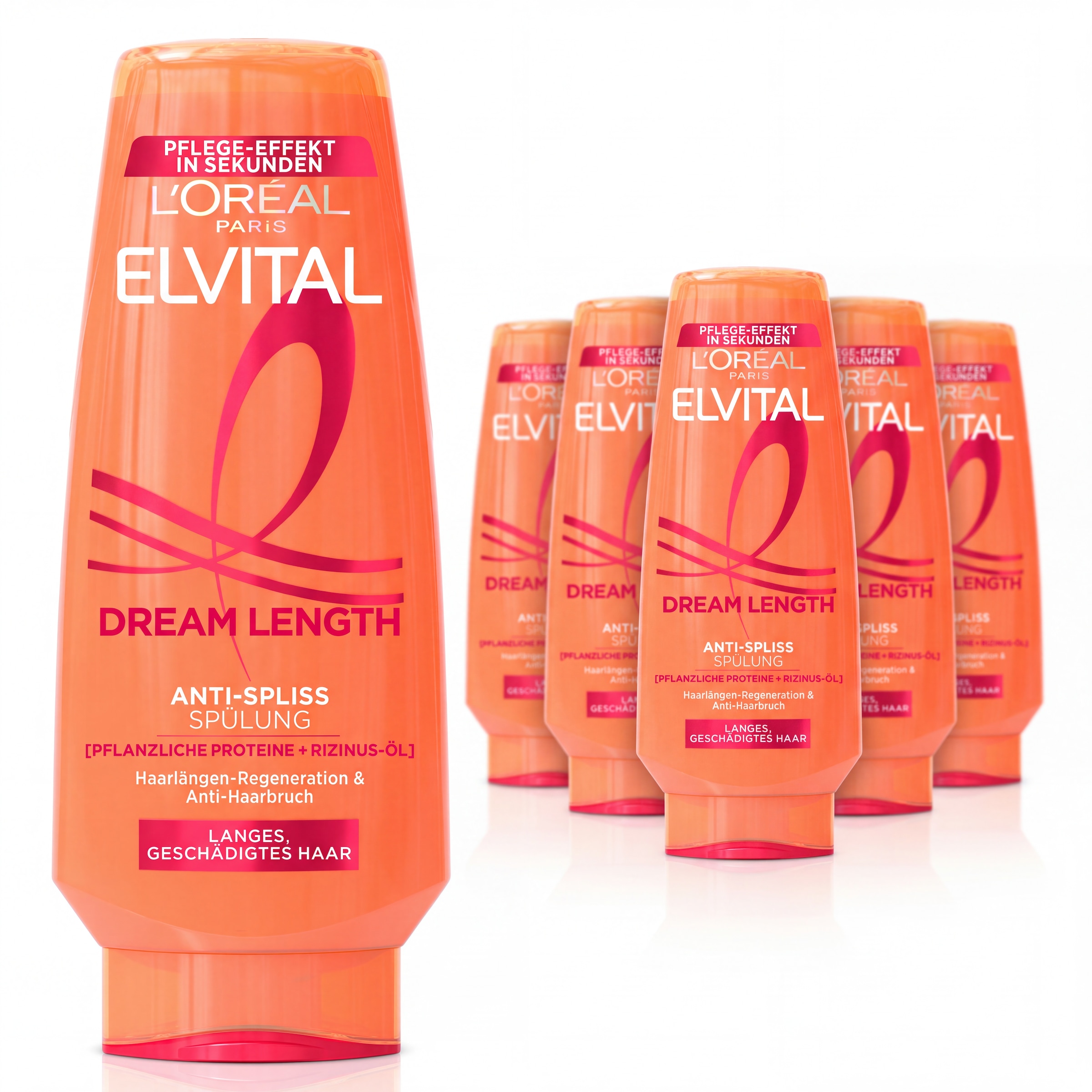 L'ORÉAL PARIS Haarspülung »ELVITAL DREAM LENGTH« Stärkt das Haar gegen Haarbruch, sorgt für Glanz und Spannkraft.