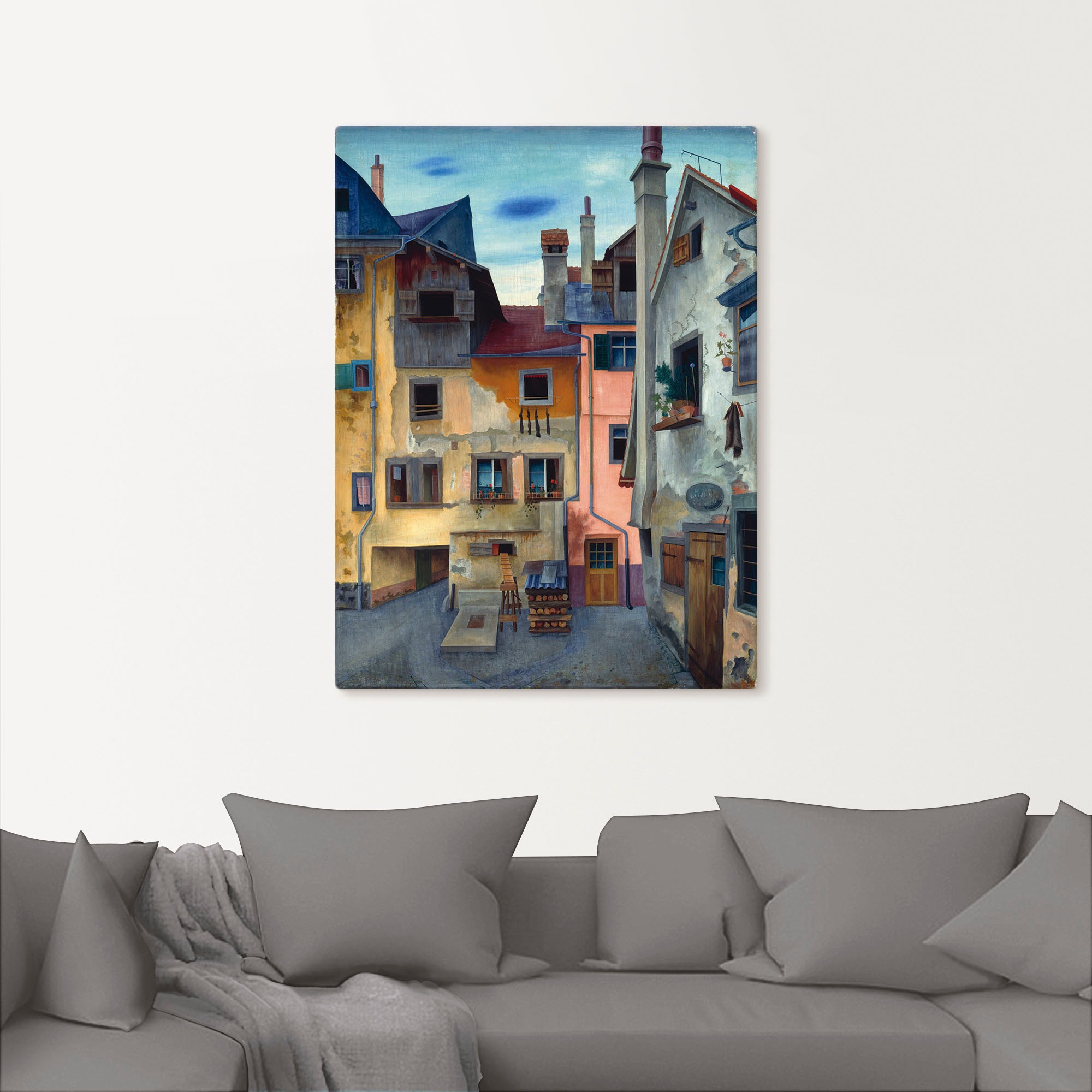 Artland Wandbild »Alte Häuser in Lindau«, Fenster & Türen, (1 St.), als  Alubild, Leinwandbild, Wandaufkleber oder Poster in versch. Größen auf  Rechnung kaufen