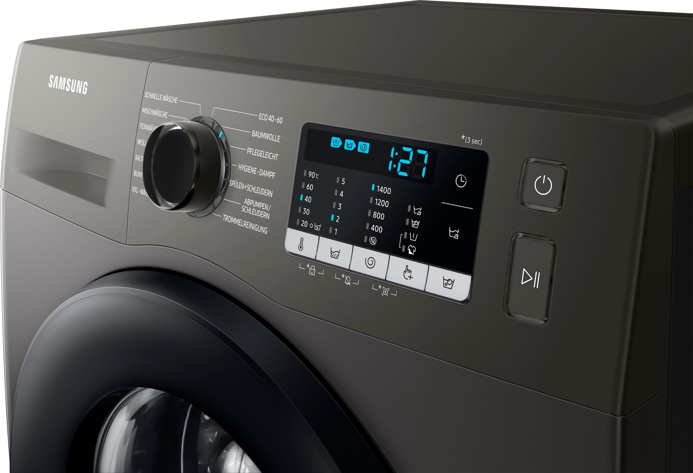 Samsung Waschmaschine »WW70TA049AX«, WW5000T INOX, WW70TA049AX, 7 kg, 1400 U /min, FleckenIntensiv-Funktion mit 3 Jahren XXL Garantie