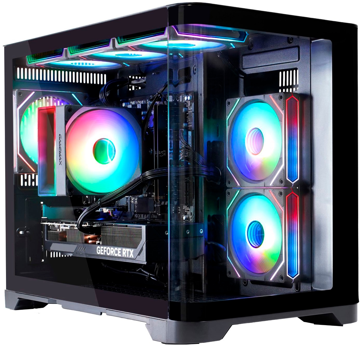GAMEMAX PC-Komplettsystem »MegaDeal HYPE-M BK 2908« 32 ″ AMD Ryzen 7 GeForce RTX 5060 Ti 32 GB RAM 1.000 GB SSD