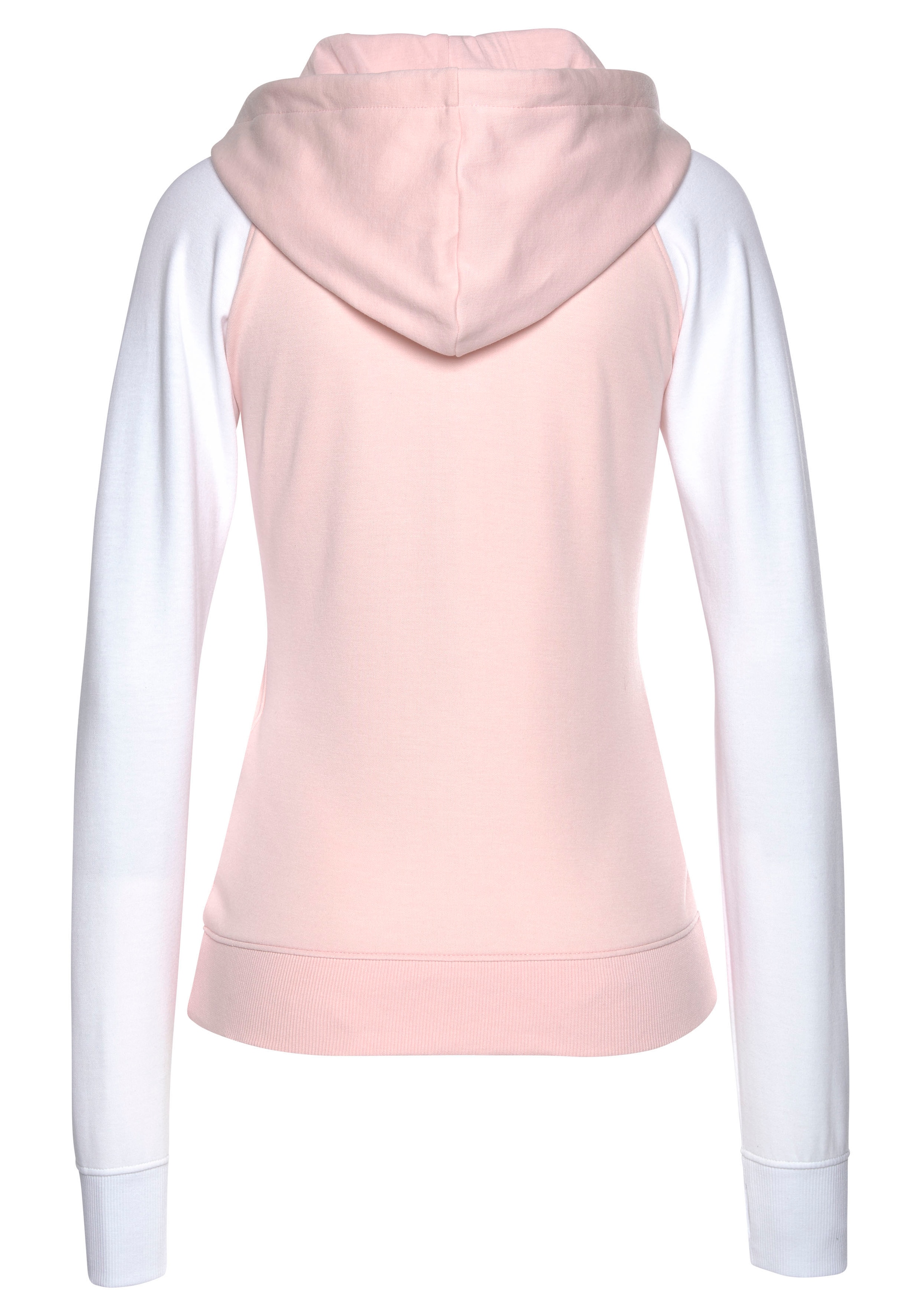 Bench. Loungewear Kapuzensweatjacke, mit farblich abgesetzten Ärmeln, Loungeanzug