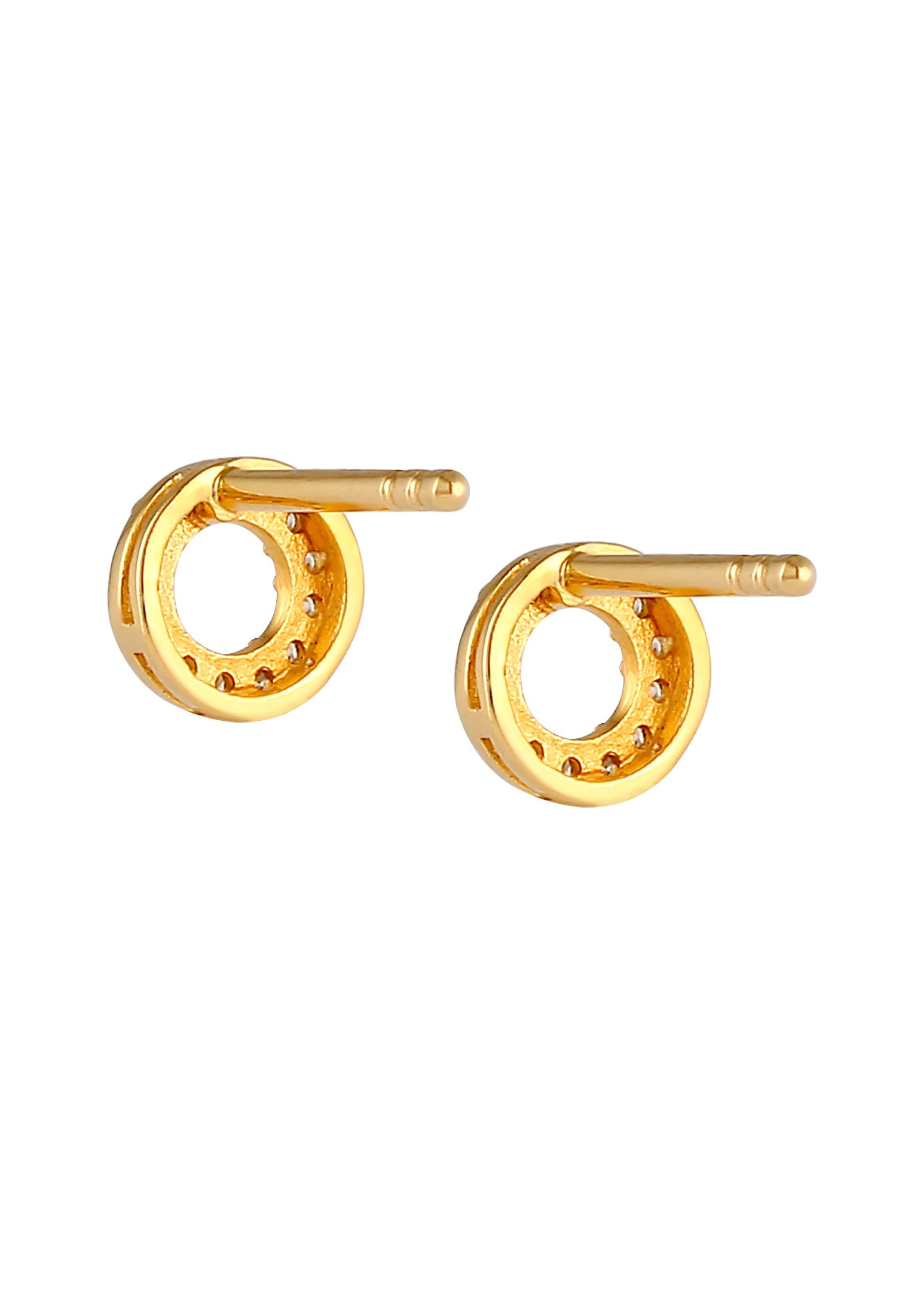 Elli DIAMONDS Paar Ohrstecker »Ohrringe Stecker Kreis Rund Diamant (0.13 ct.) 925 Silber«